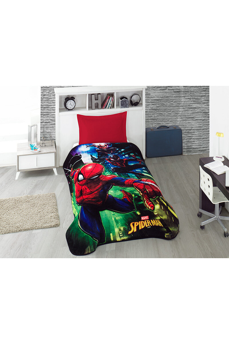 Özdilek Spiderman City Lisanslı Tek Kişilik Çocuk Battaniyesi 150x200 cm