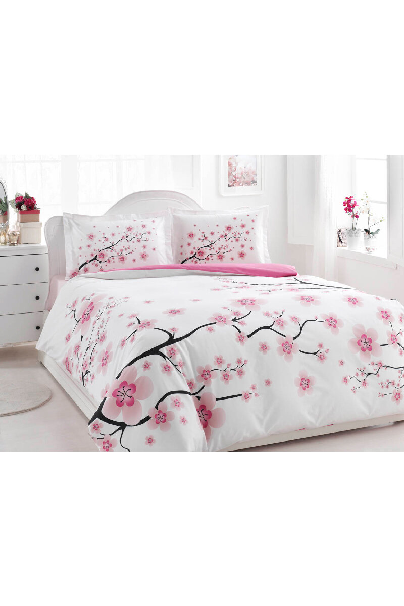 Özdilek Ardelya Çift Kişilik Lastikli Çarşaf Nevresim Takımı