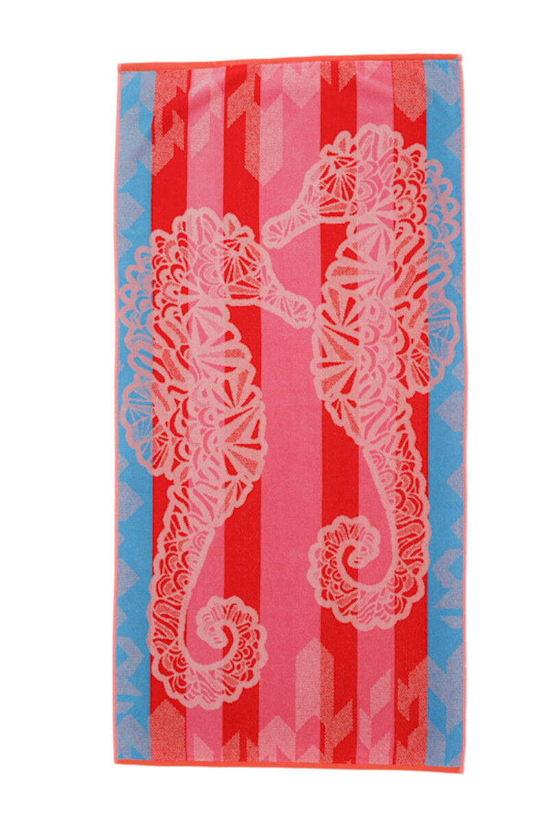 Özdilek Summer Heat Seahorse Kadife Plaj Havlusu 70x140 cm