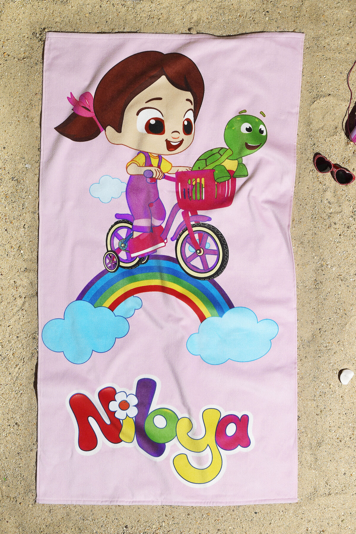 Özdilek Niloya Gökkuşağı Lisanslı Kadife Plaj Havlusu 70x130 cm