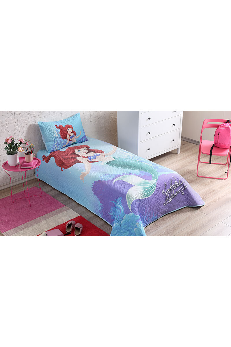 Özdilek Princess Ariel Tek Kişilik Disney Lisanslı Çocuk Yatak Örtüsü 160x230 cm