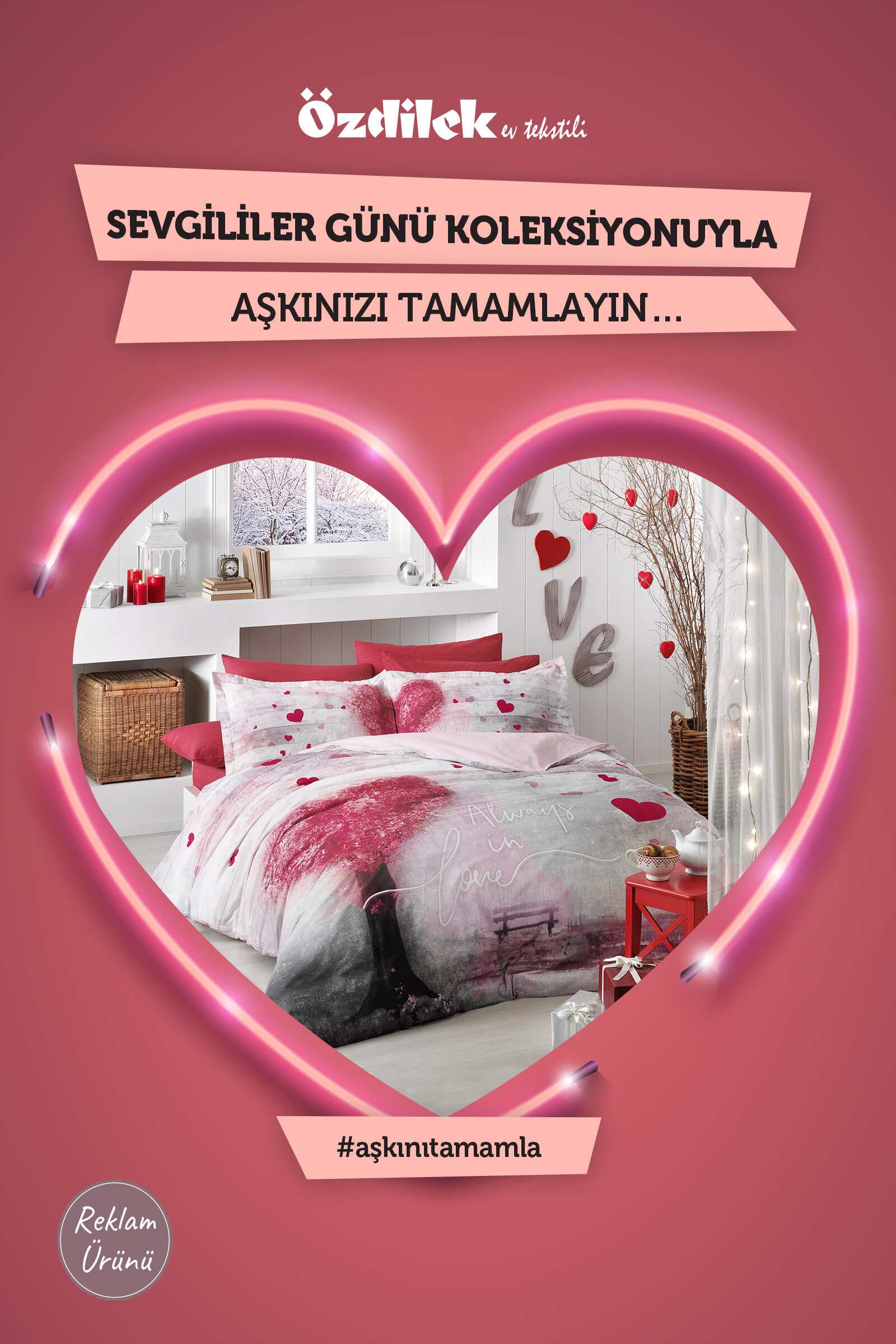 Özdilek Always In Love Çift Kişilik Nevresim Takımı
