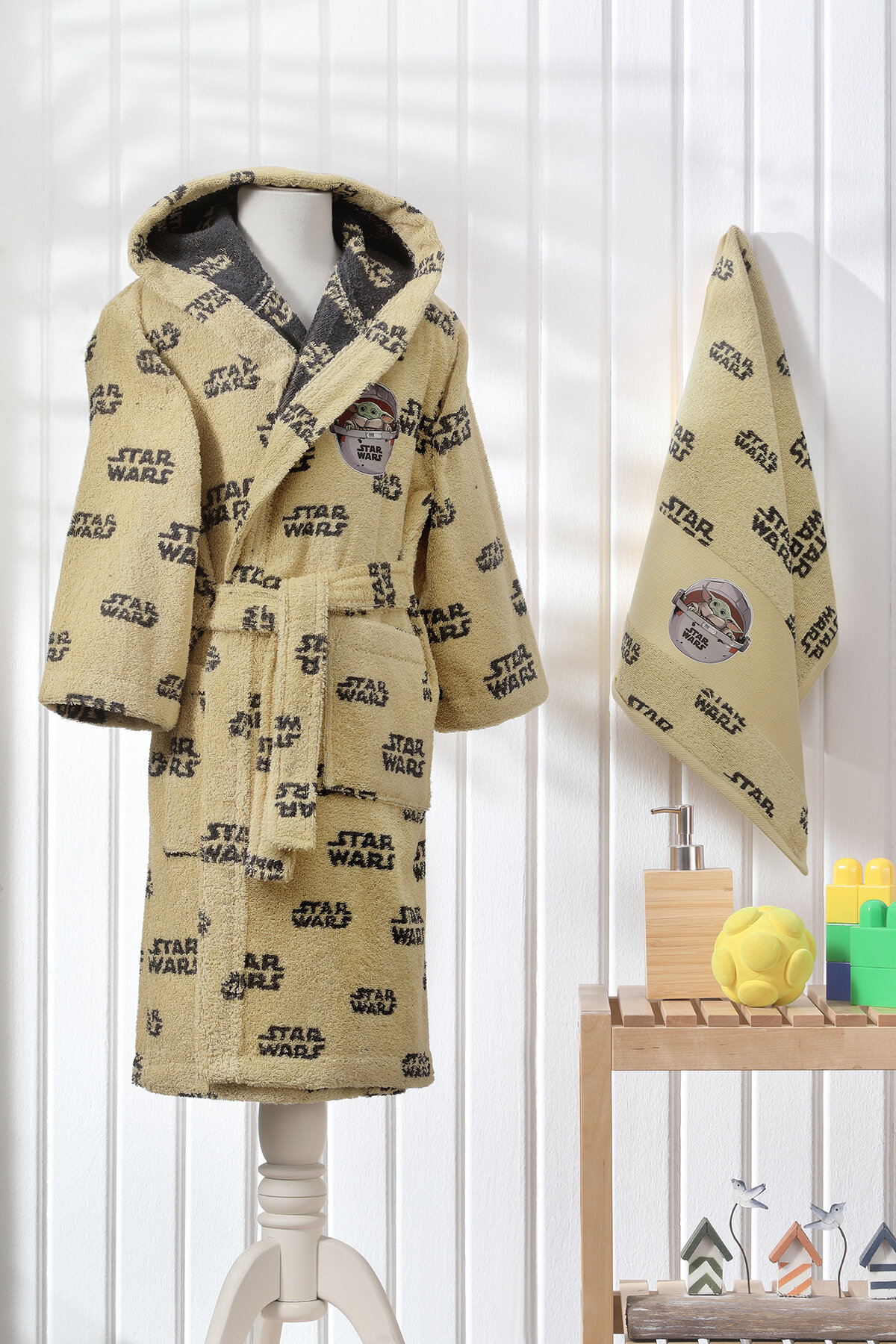 Özdilek Starwars Mandalorian Disney Lisanslı Çocuk Bornoz Seti 5/6 Yaş