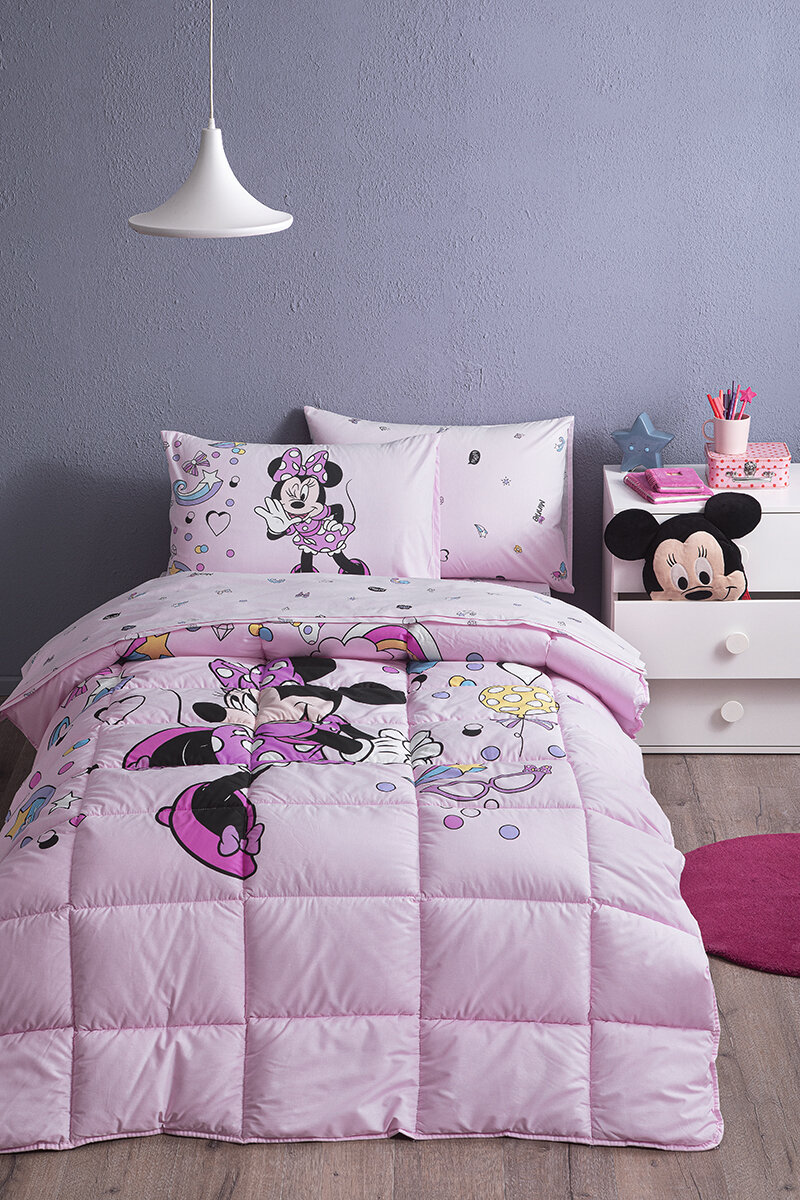 Özdilek Minnie Mouse Icon Tek Kişilik Disney Lisanslı Lastikli Çarşaf Çocuk Uyku Seti