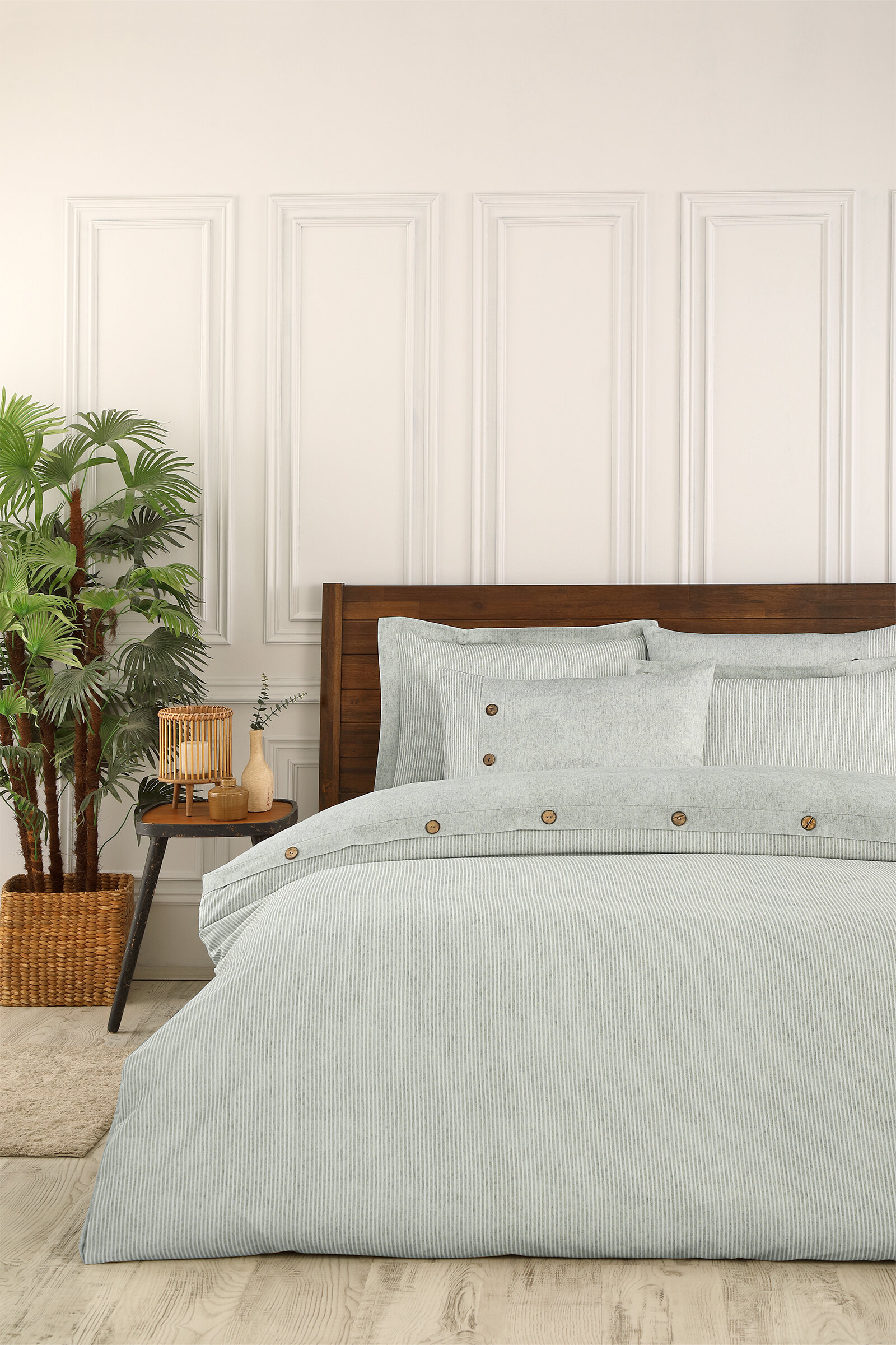 Sadem Organik Soft Linen King Size Saten Nevresim Takımı