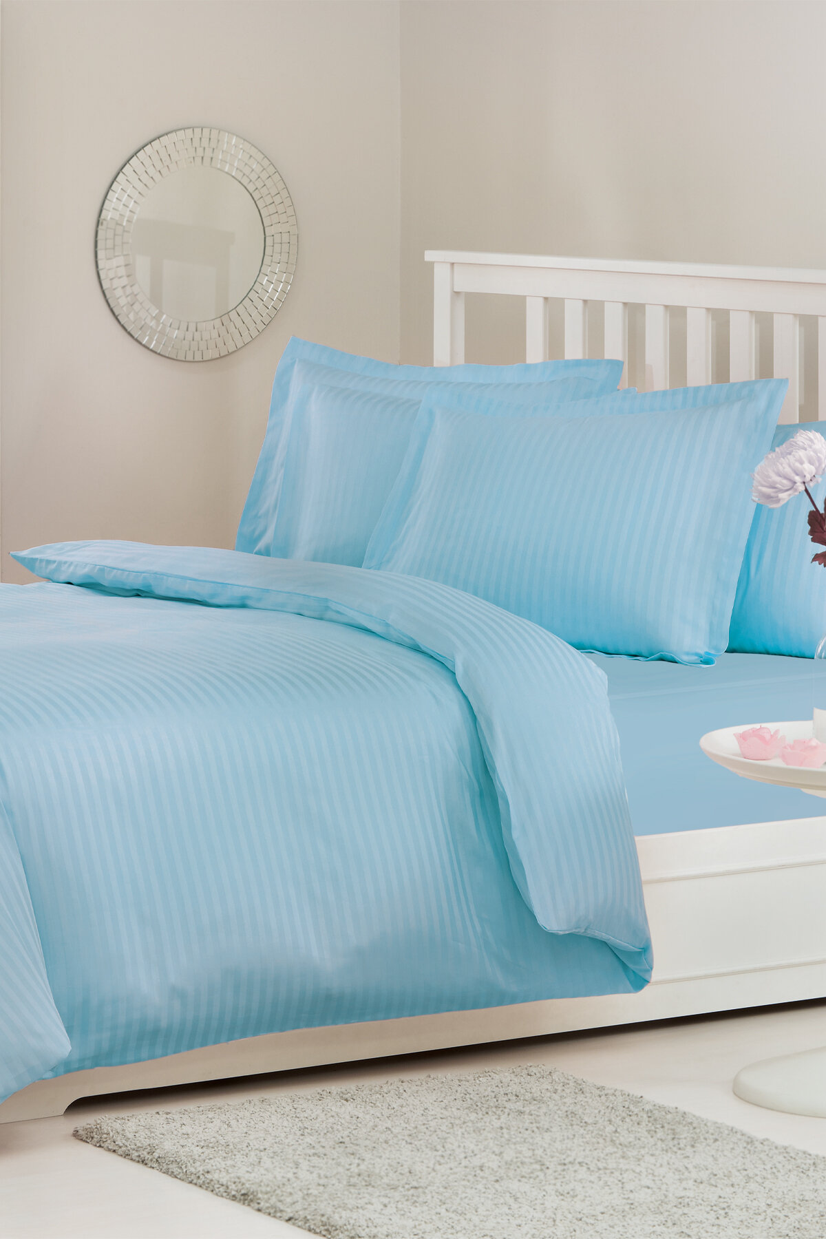 Özdilek Line Çift Kişilik Saten Nevresim Takımı