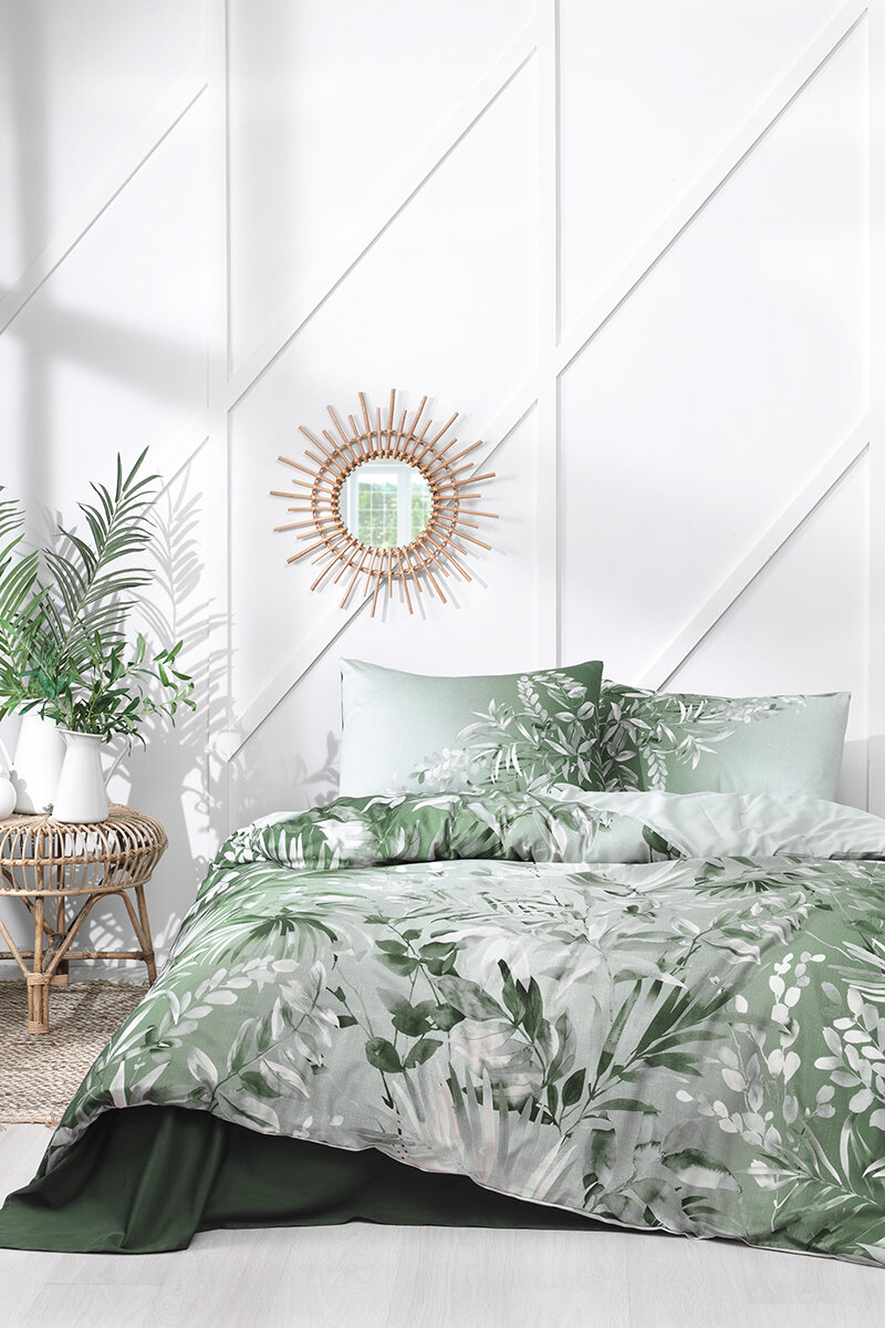 Özdilek Fronda Çift Kişilik Soft Life Saten Nevresim Takımı