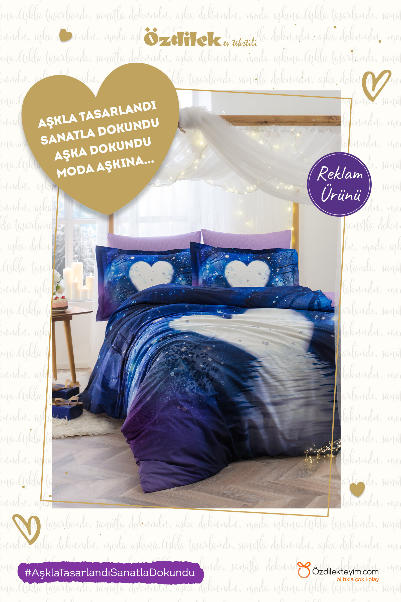 Özdilek Light Of Love Çift Kişilik Nevresim Takımı