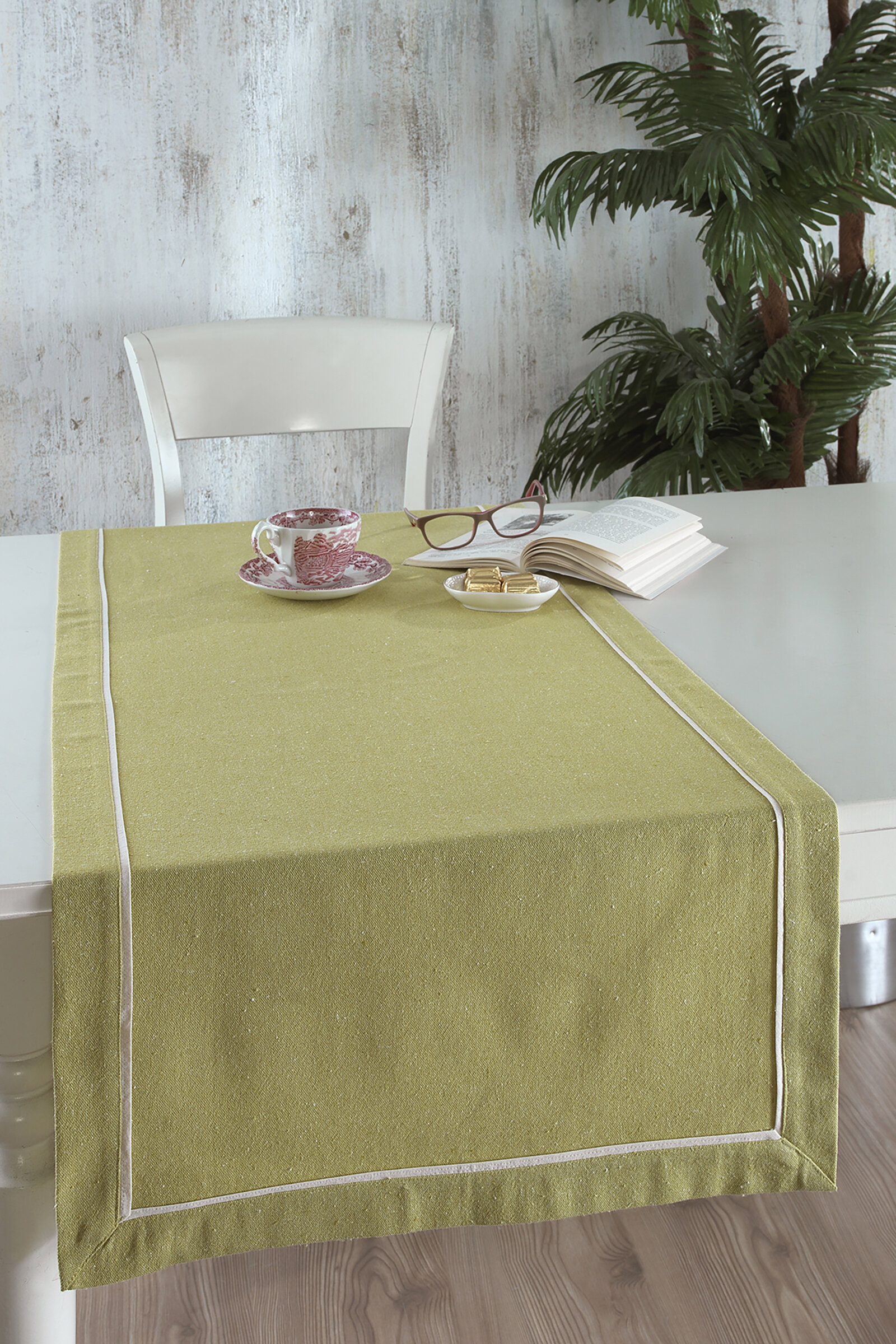 Floretta Düz Renk Keten Runner DP016 50x130 cm