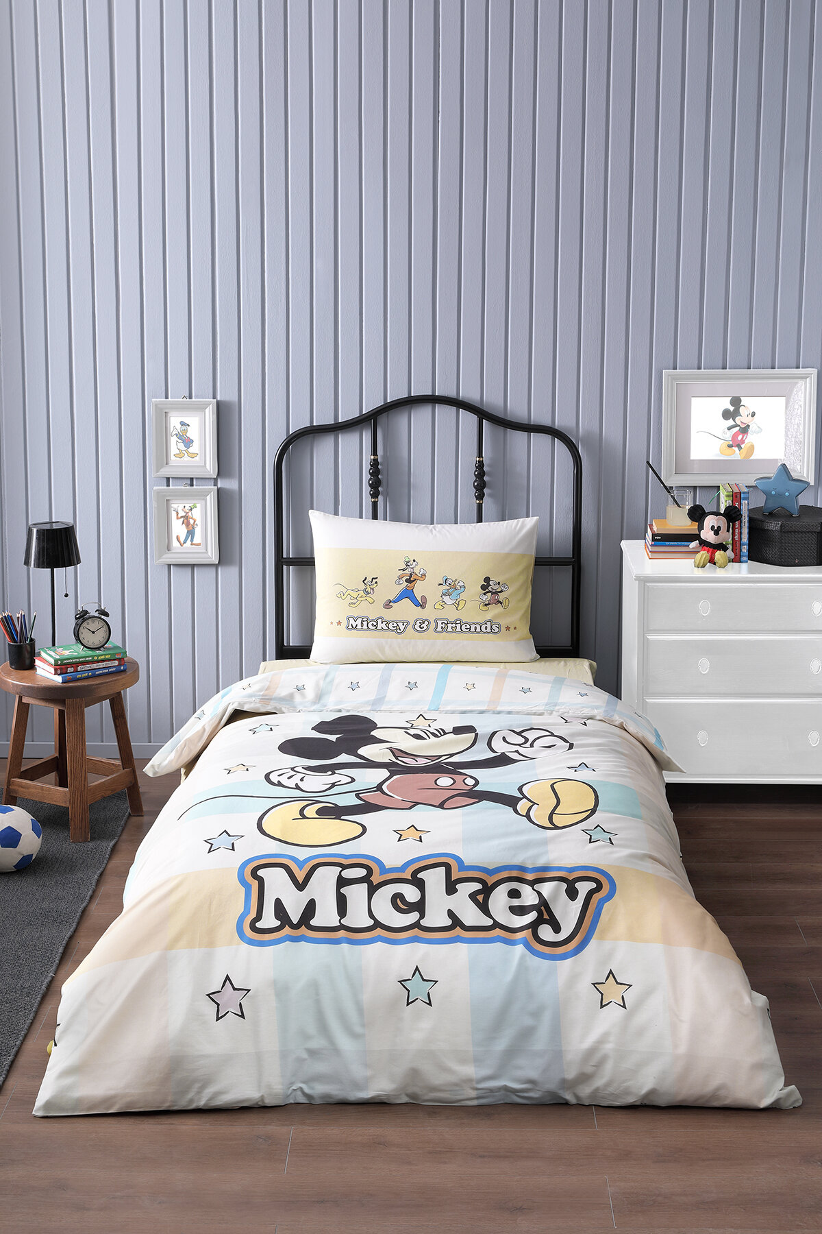 Özdilek Mickey Mouse Star Tek Kişilik Disney Lisanslı Lastikli Çarşaf Çocuk Nevresim Takımı