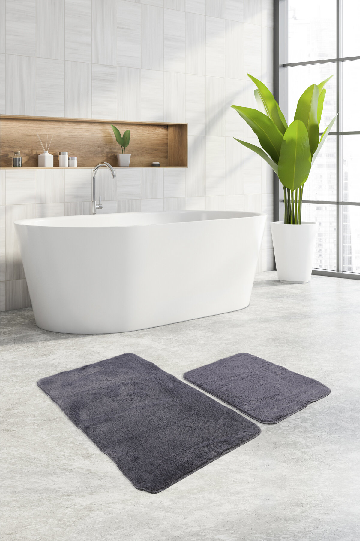 Özdilek Peluş 2'li Banyo Paspası