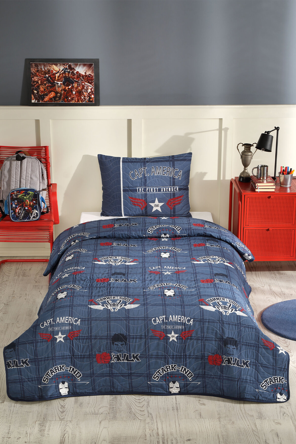 Özdilek Avengers Heroes Tek Kişilik Lisanslı Çocuk Yatak Örtüsü 160x230 cm