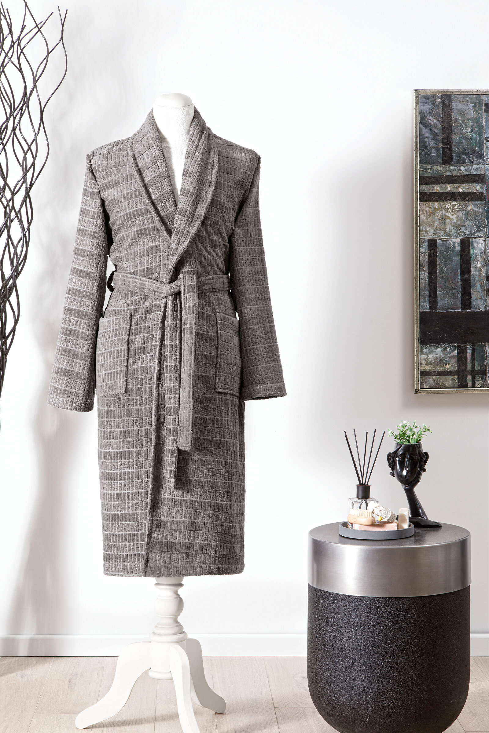 Özdilek Land Kadife Şal Yaka Bornoz