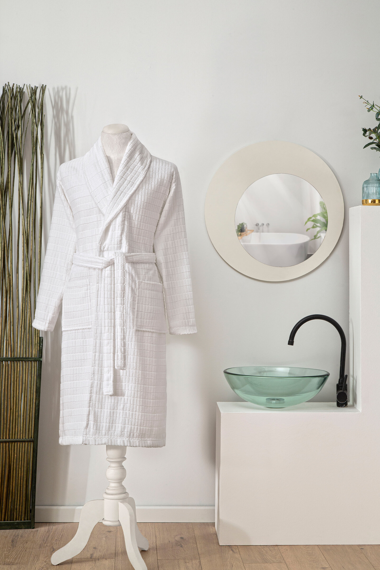 Özdilek Land Kadife Şal Yaka Bornoz