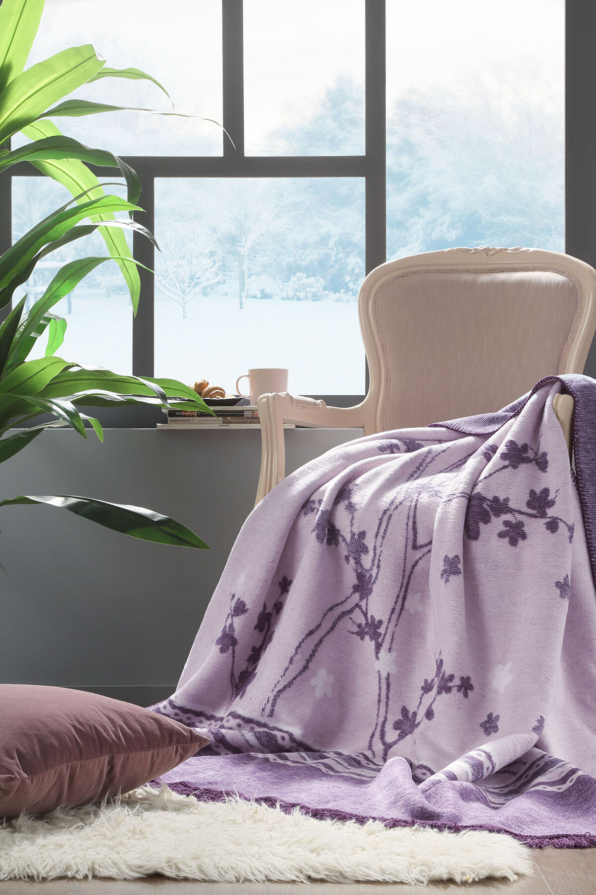 Özdilek Blu Fall Tek Kişilik Pamuklu Battaniye 150x200 cm