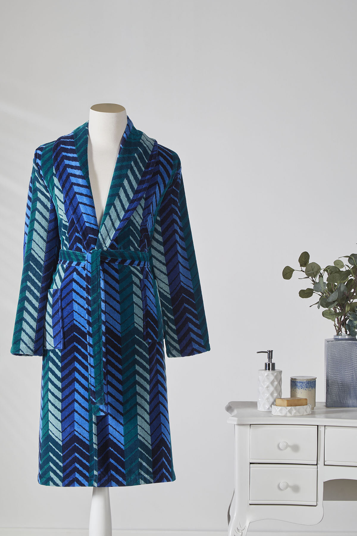 Özdilek Hawai Eclectic Kadife Şal Yaka Bornoz