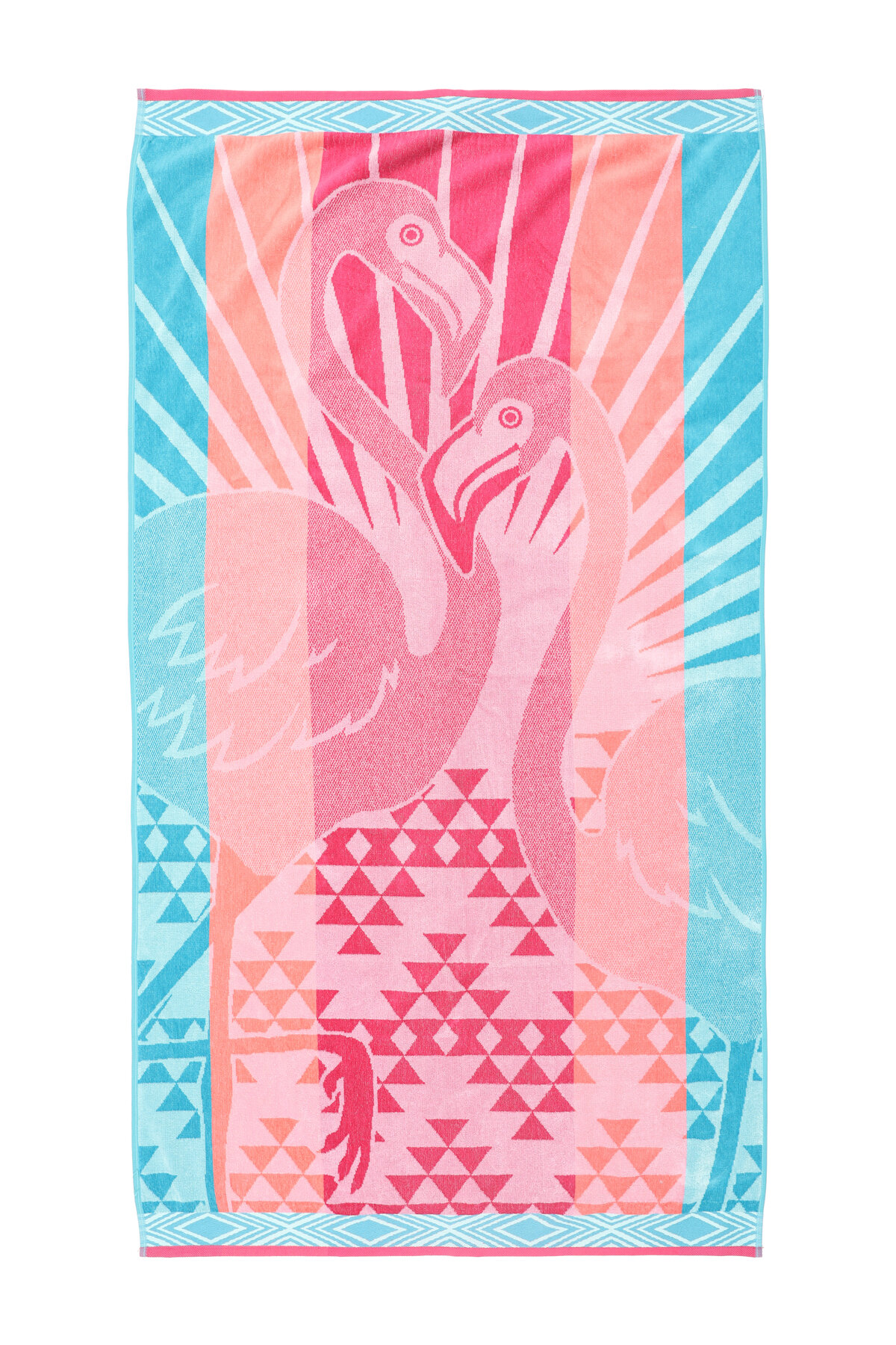 Özdilek Cannes Ethno Flamingo Kadife Plaj Havlusu 86x162 cm