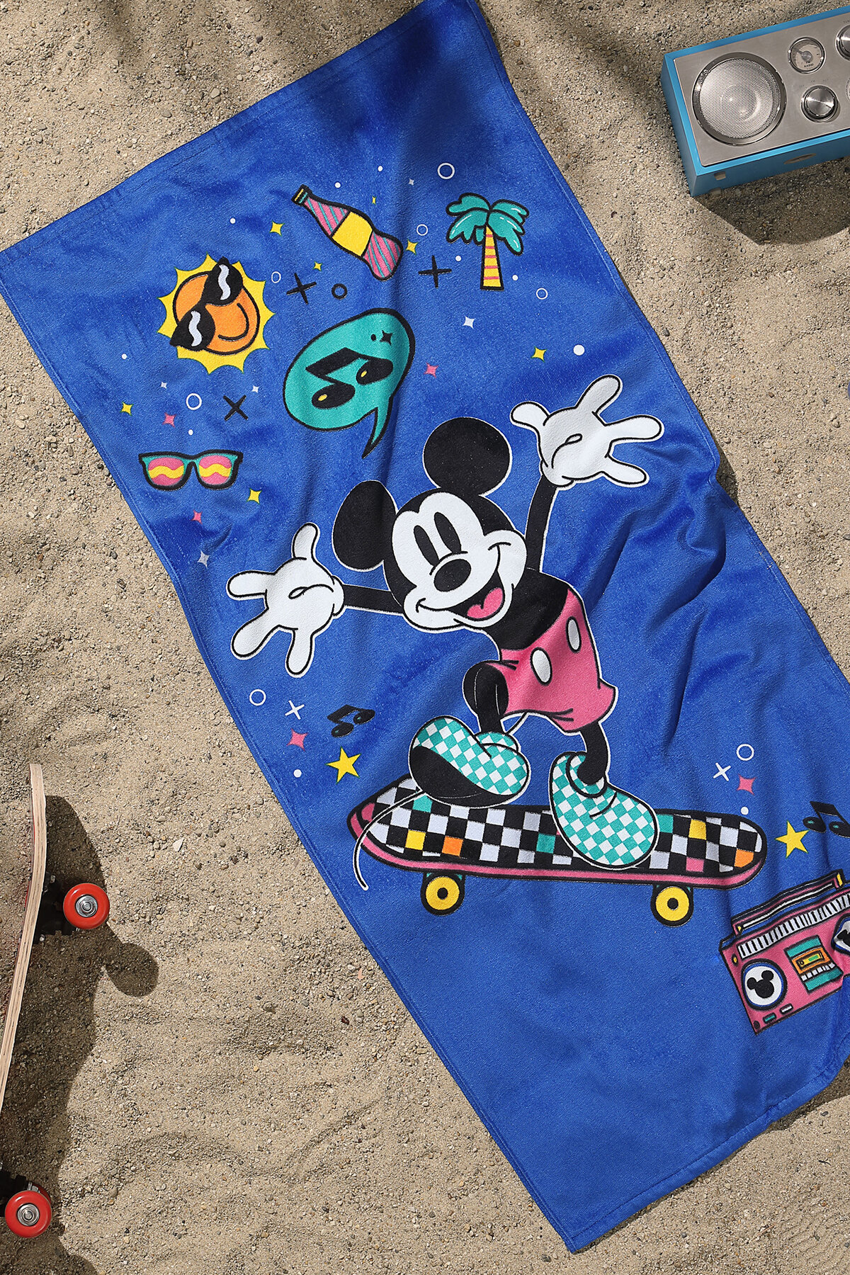 Özdilek Mickey Mouse Summer Disney Lisanslı Kadife Plaj Havlusu 60x120 cm