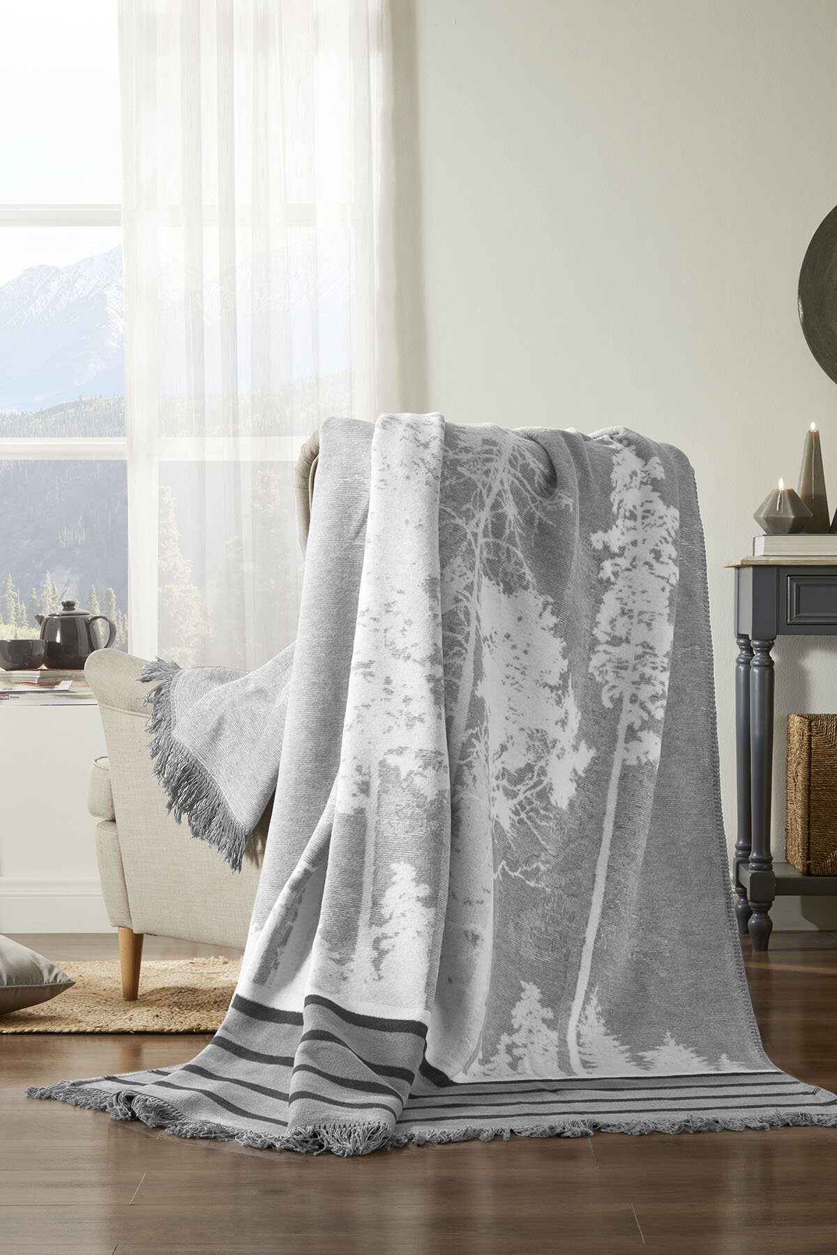 Özdilek Forest Tek Kişilik Pamuklu Battaniye 150x200 cm