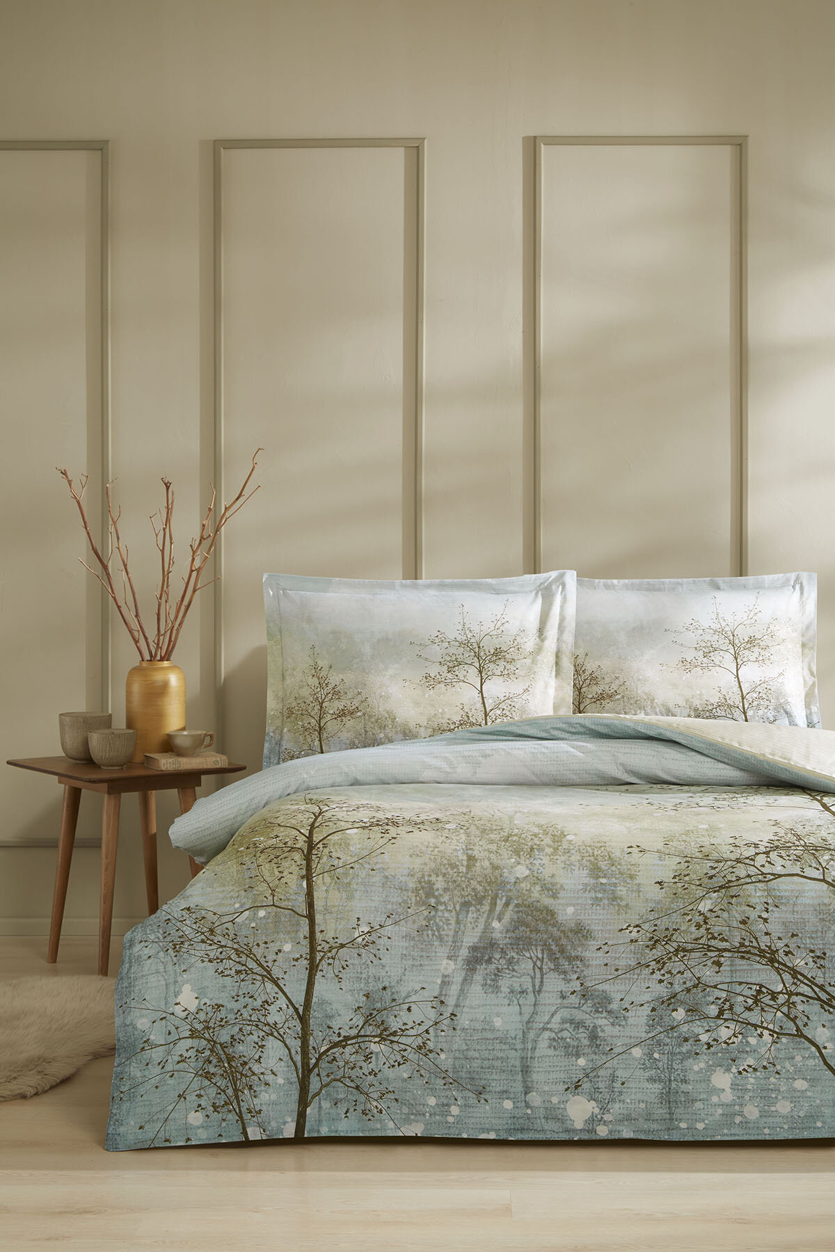 Özdilek Inverno Tek Kişilik Lastikli Çarşaf Nevresim Takımı