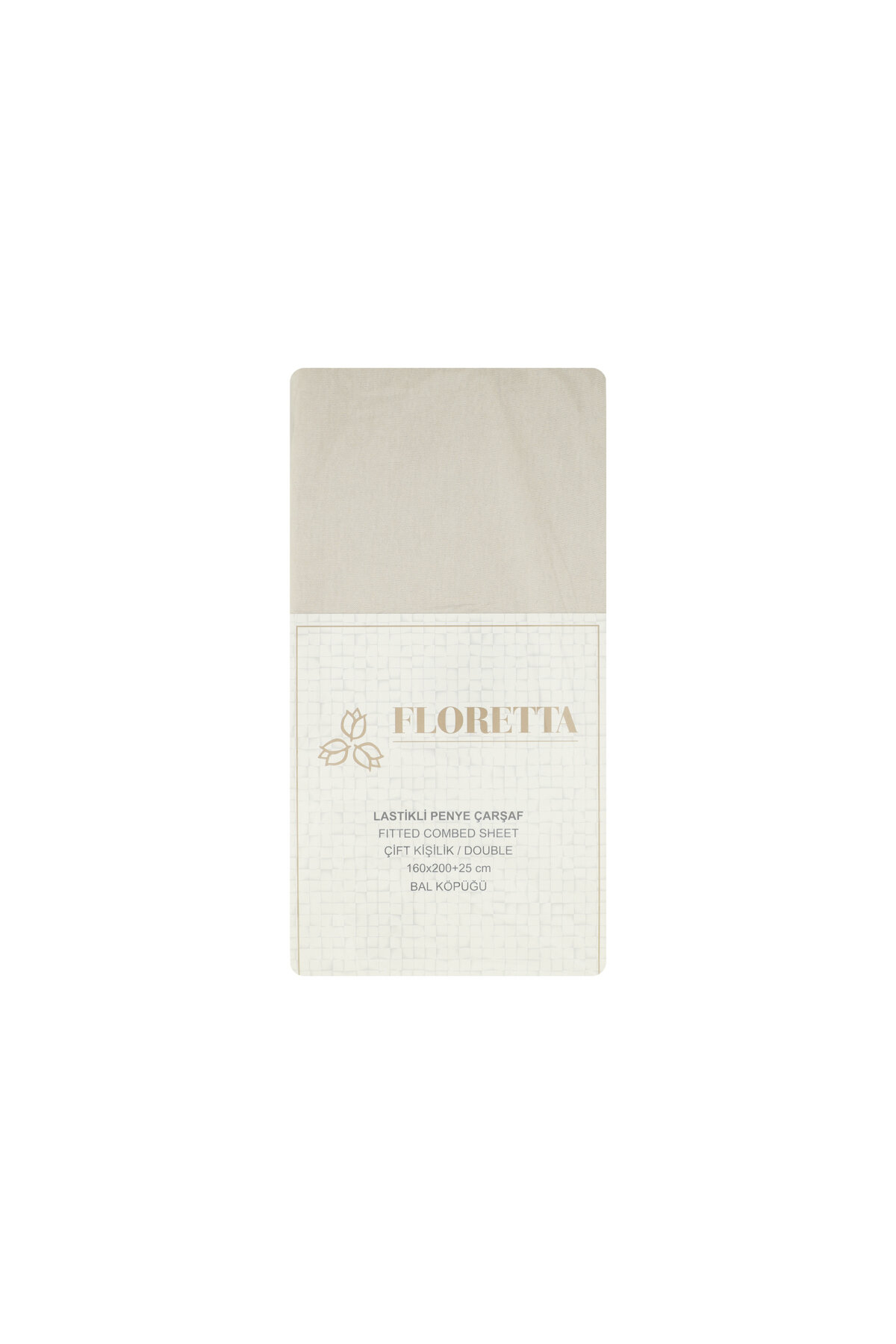 Floretta King Size Lastikli Fitted Penye Çarşaf 180x200+25 cm