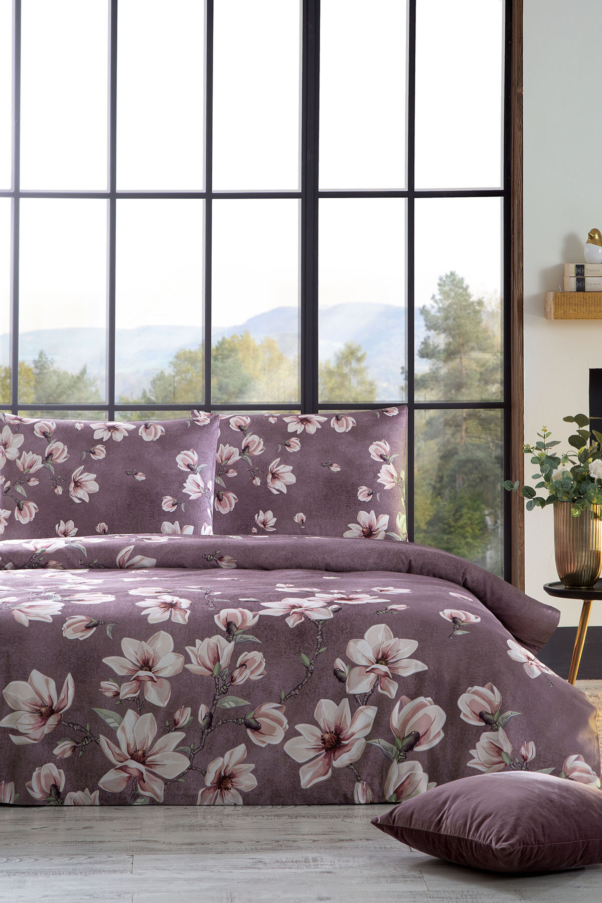 Özdilek Magnolia Çift Kişilik Soft Life Saten Nevresim Takımı