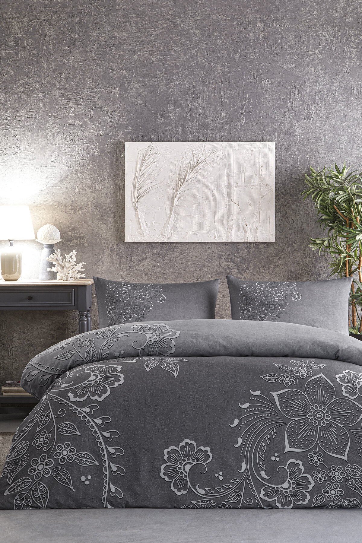 Özdilek Vintage Lily Tek Kişilik Soft Life Saten Nevresim Takımı