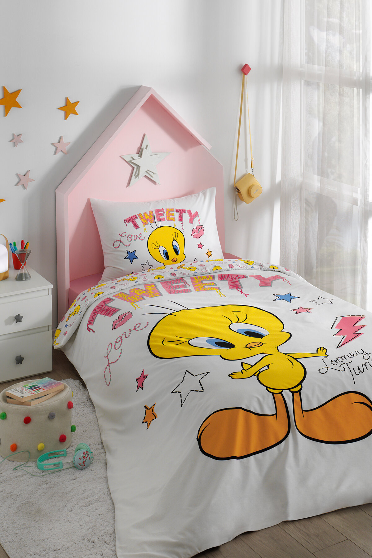 Özdilek Tweety Love Tek Kişilik Lisanslı Çocuk Nevresim Takımı