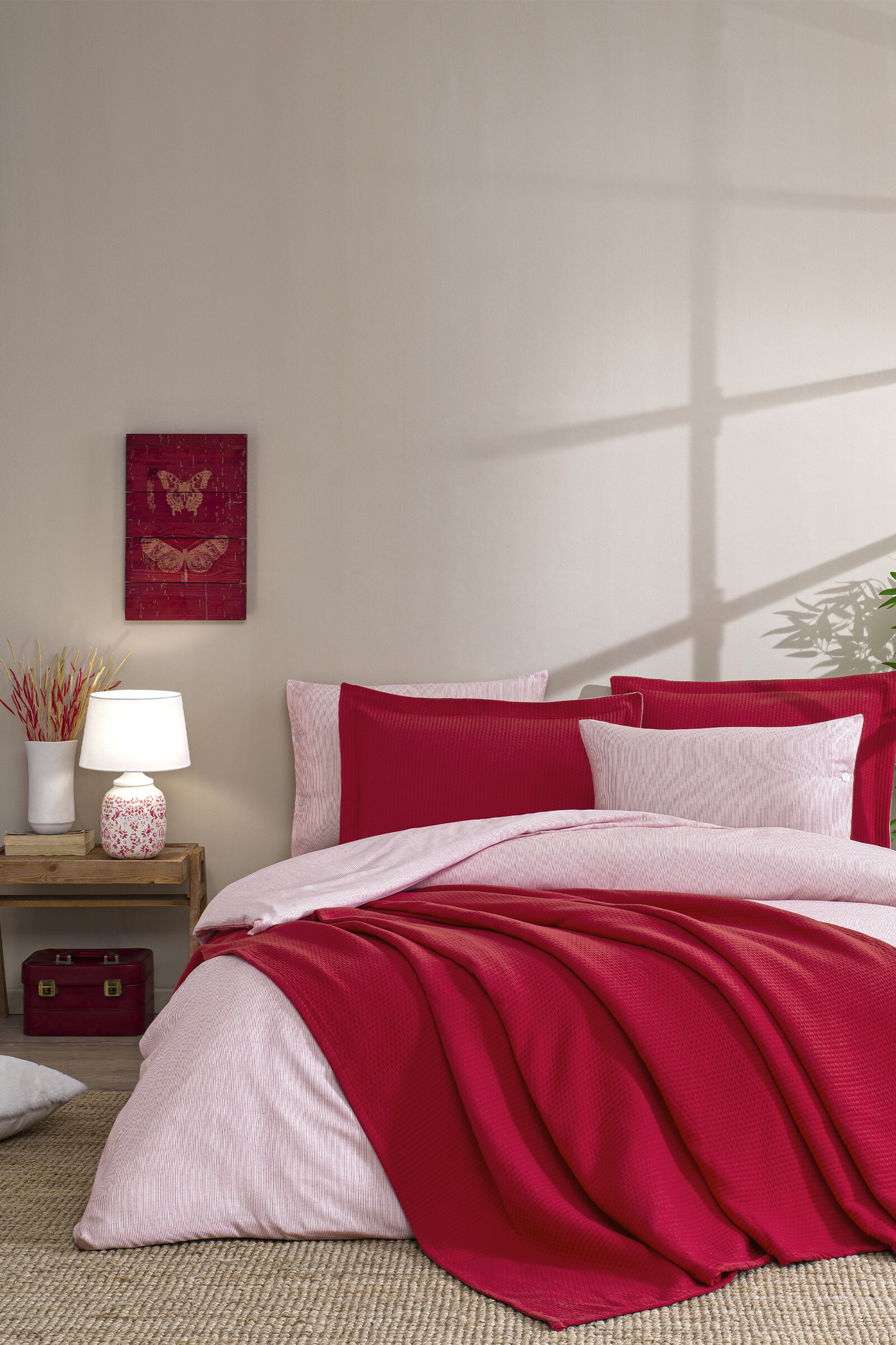 Özdilek Stripe Çift Kişilik Yatak Örtülü Nevresim Takımı