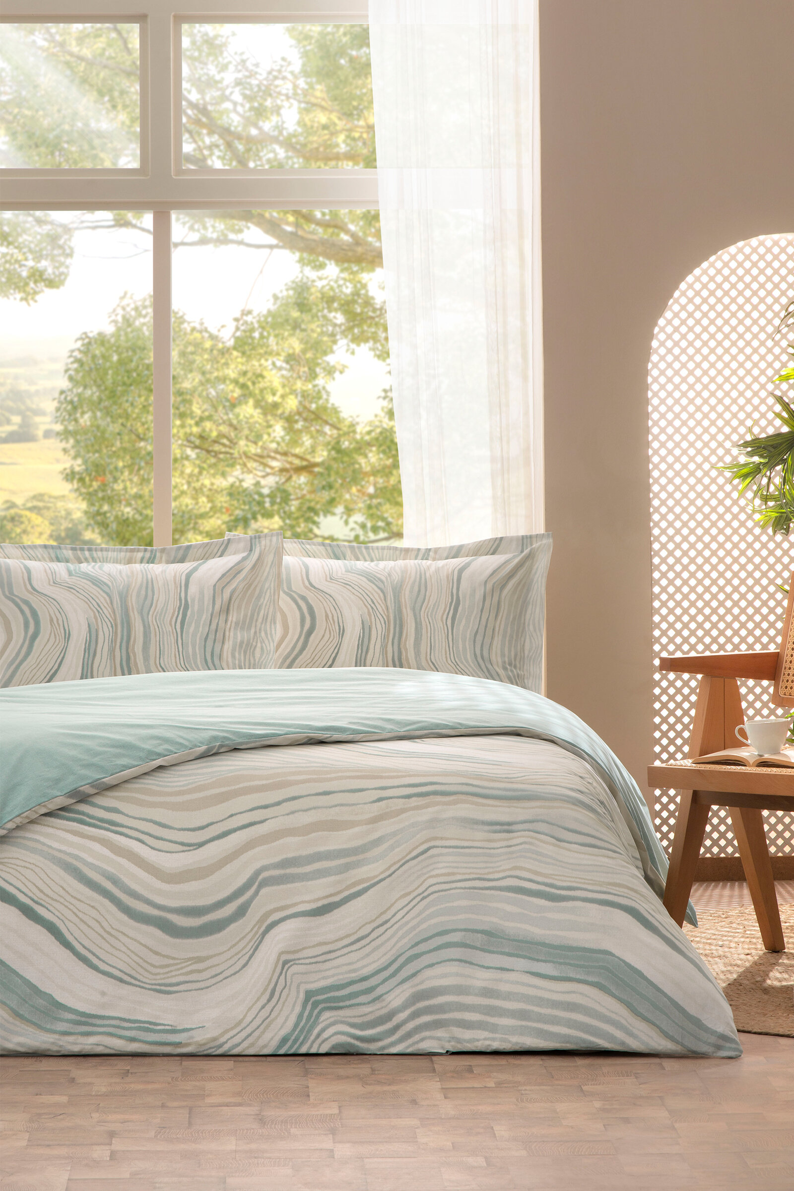 Özdilek Natural Marble Tek Kişilik Lastikli Çarşaf Nevresim Takımı