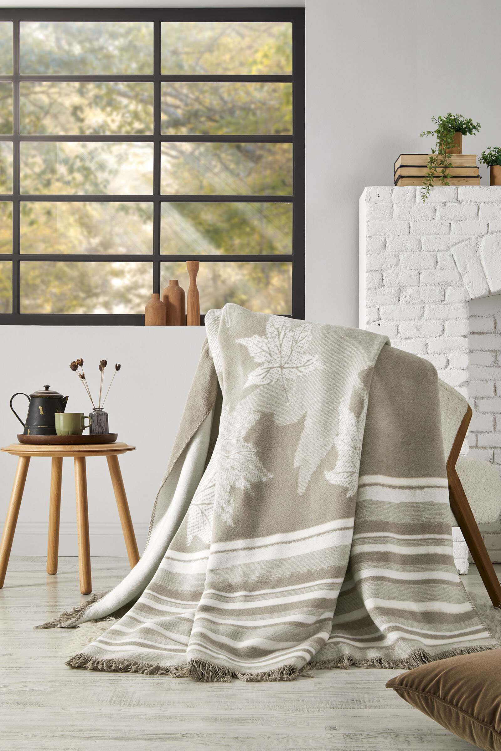 Özdilek Ahorn Tek Kişilik Pamuklu Battaniye 150x200 cm