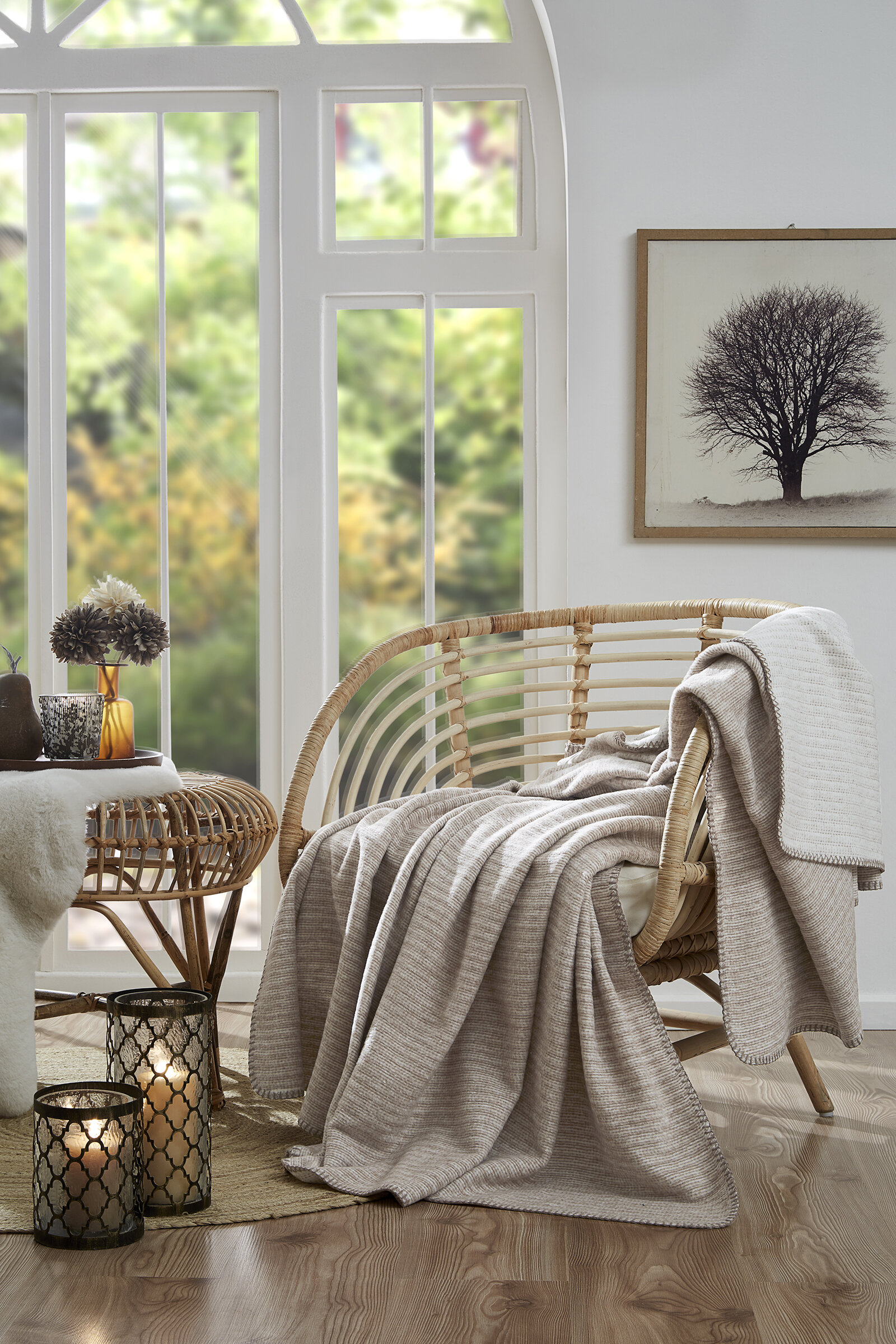 Floretta Dolce Tek Kişilik Pamuklu Battaniye 150x200 cm