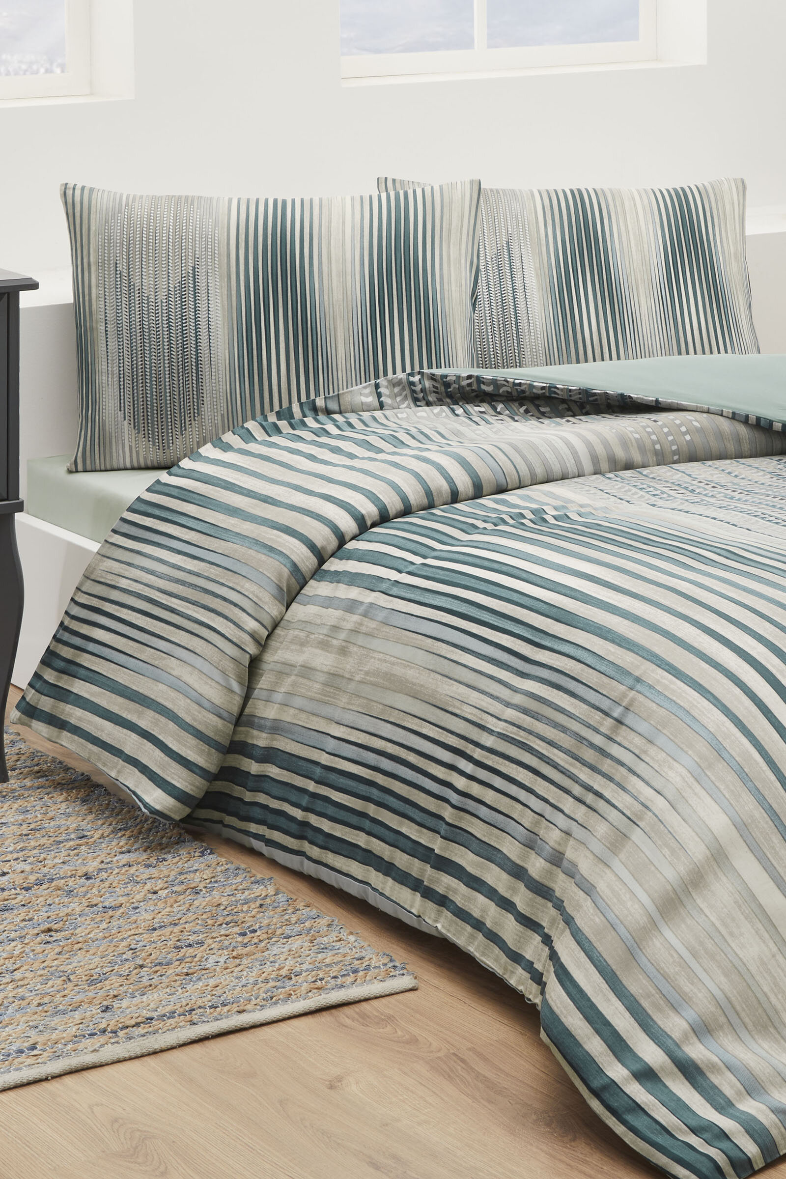 Özdilek Modern Ikat Çift Kişilik Soft Life Saten Nevresim Takımı