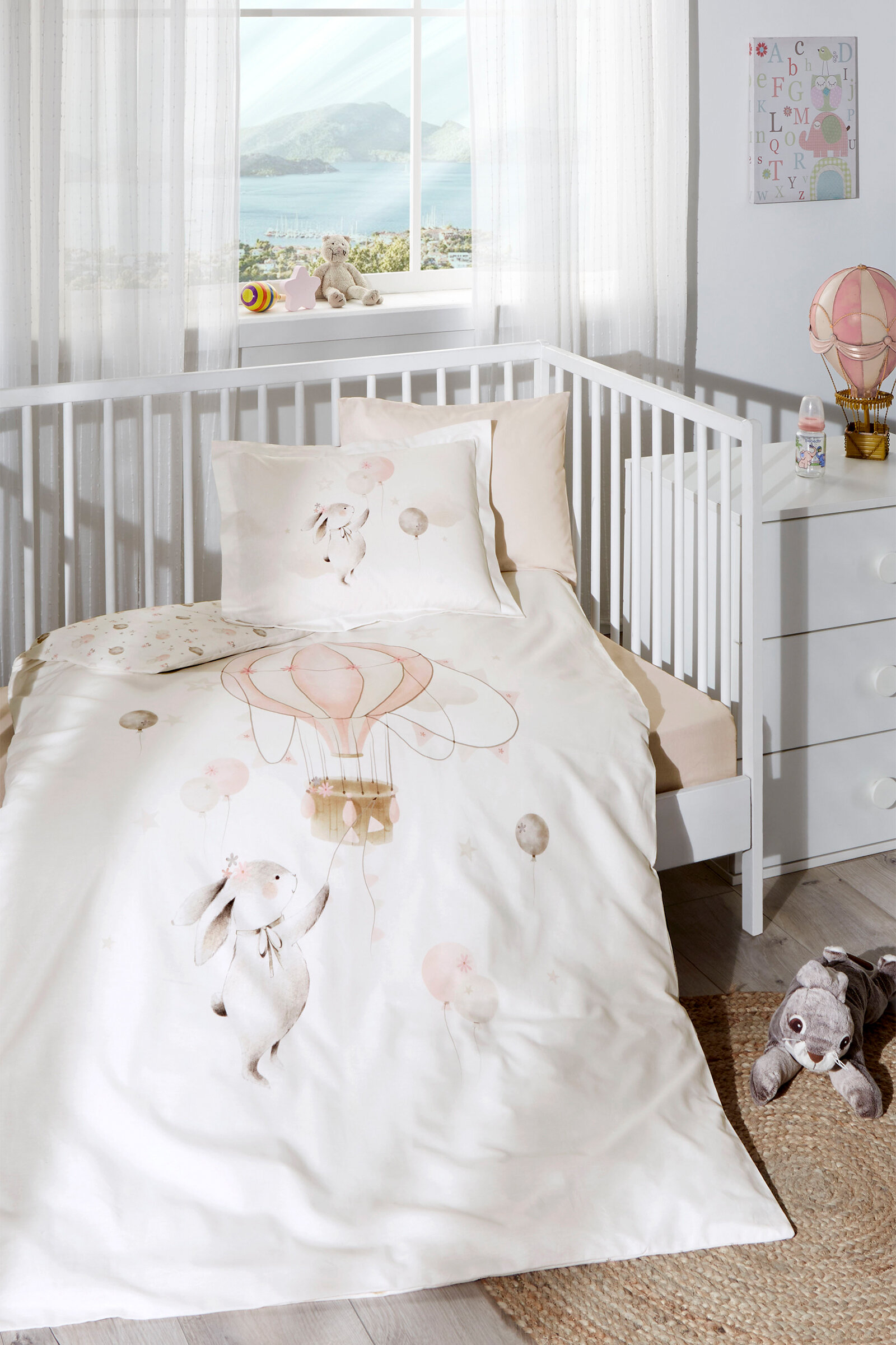 Özdilek Pink Ballon Bebek Nevresim Takımı