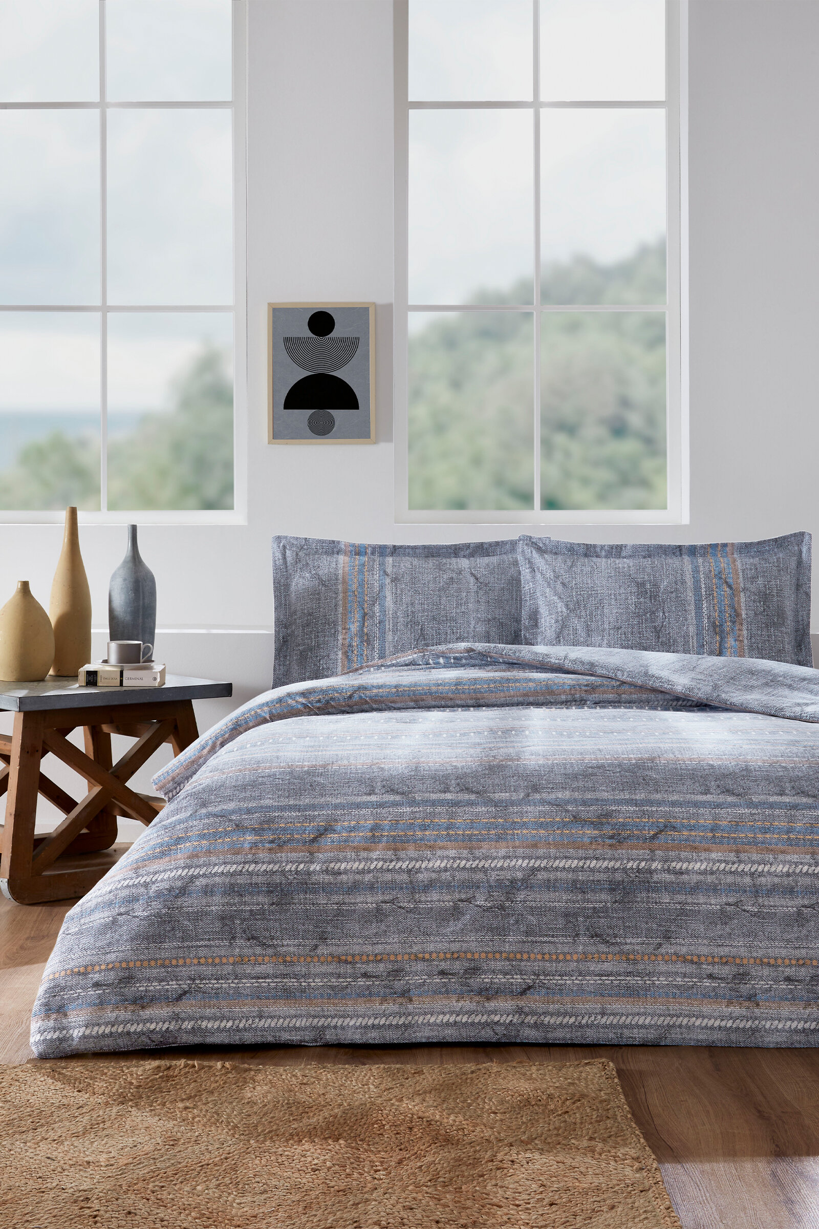 Özdilek Colorado Tek Kişilik Lastikli Çarşaf Nevresim Takımı