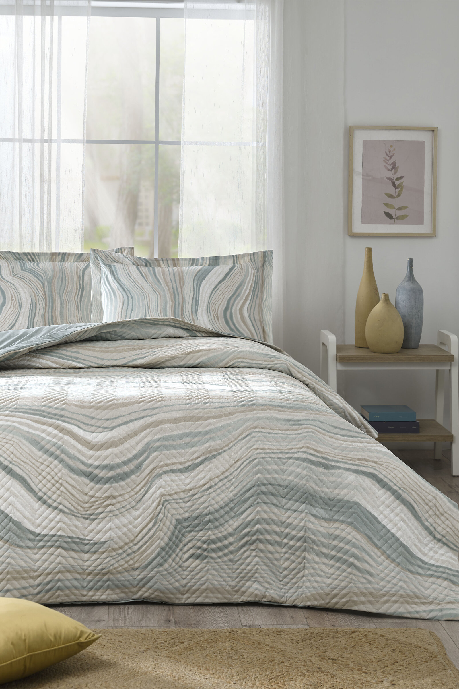 Özdilek Natural Marble Çift Kişilik Kapitone Nevresim Takımı