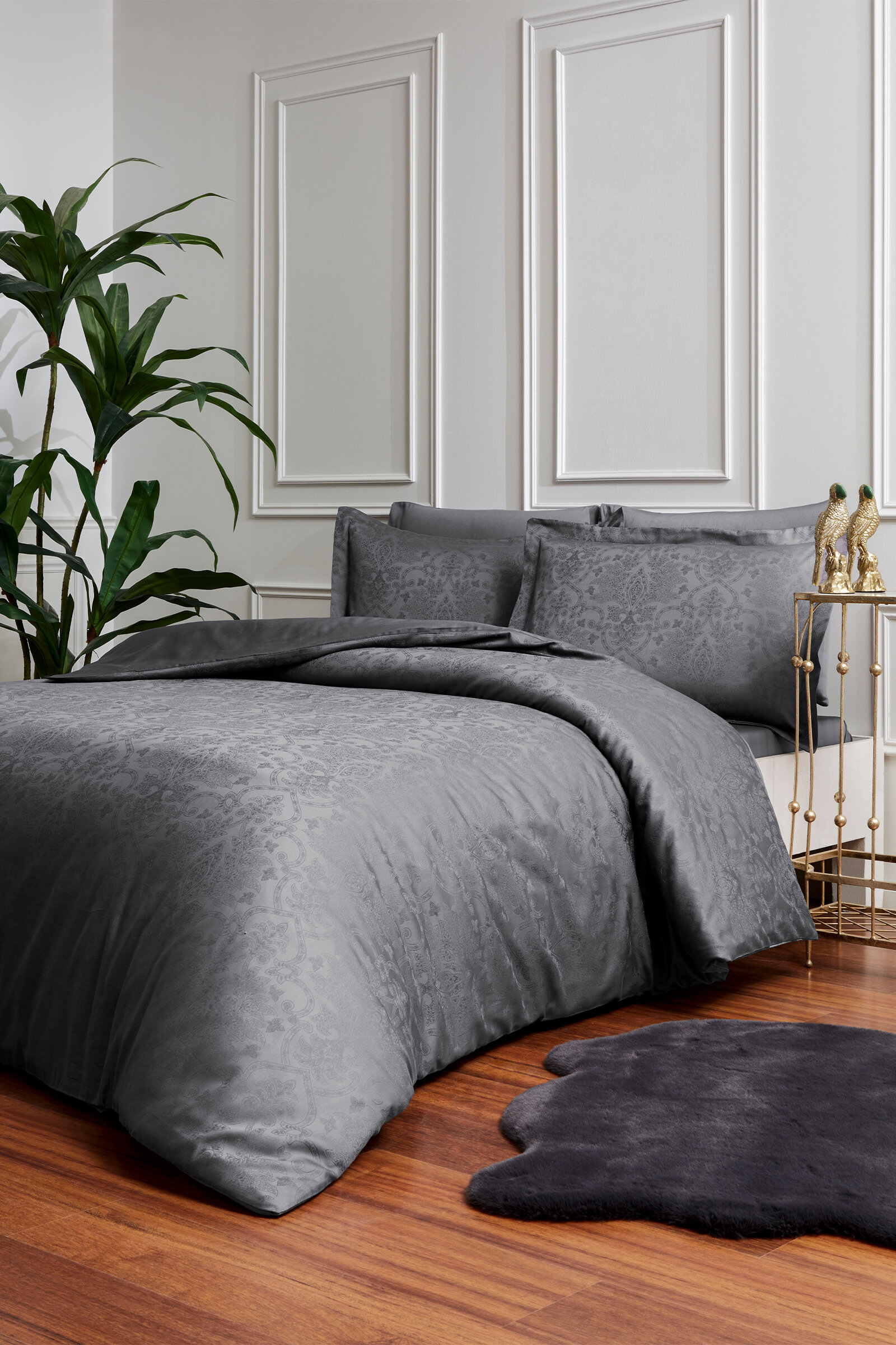 Özdilek Ornament Çift Kişilik Jakarlı Saten Nevresim Takımı