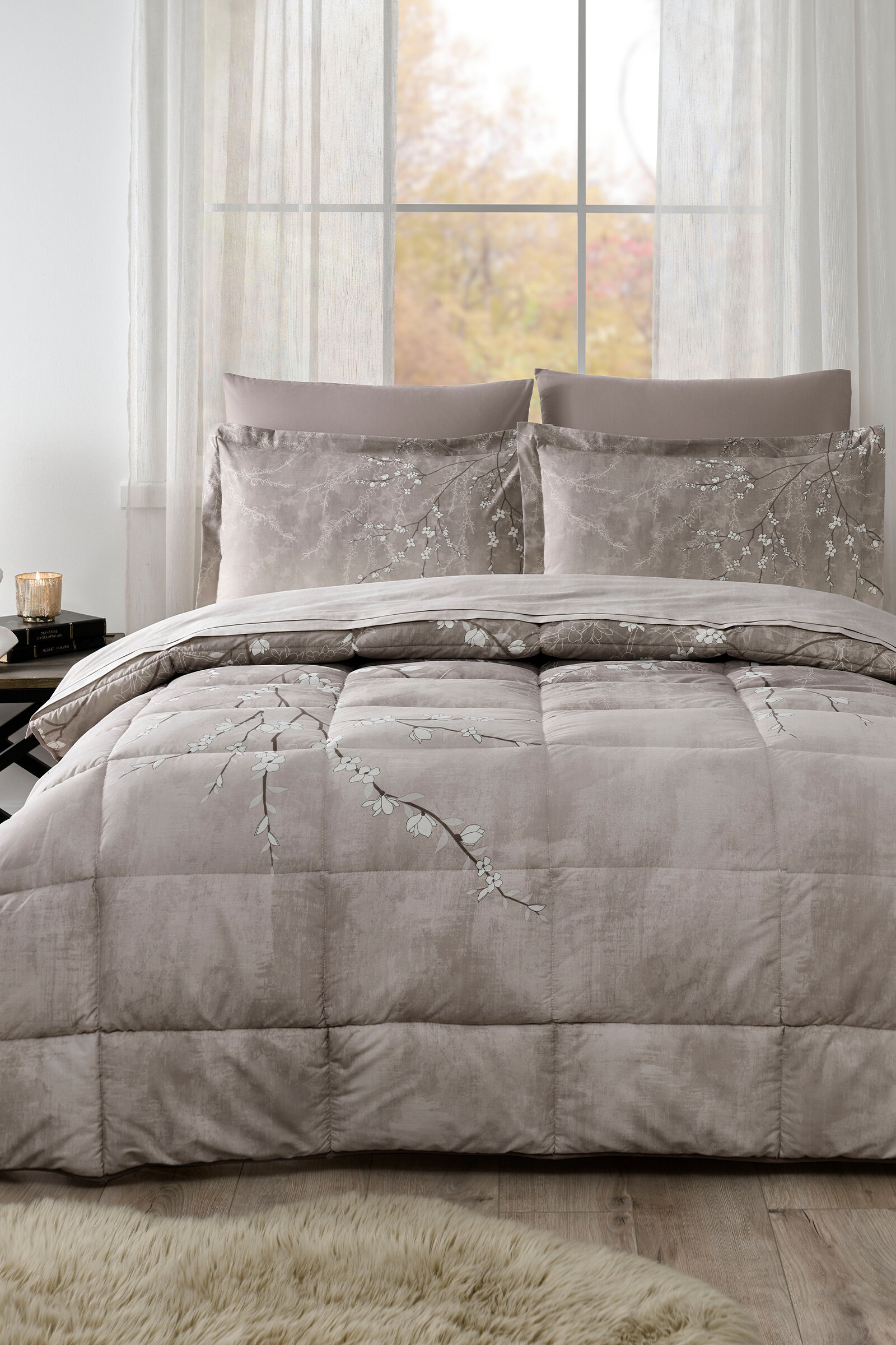 Özdilek White Sakura Çift Kişilik Uyku Seti