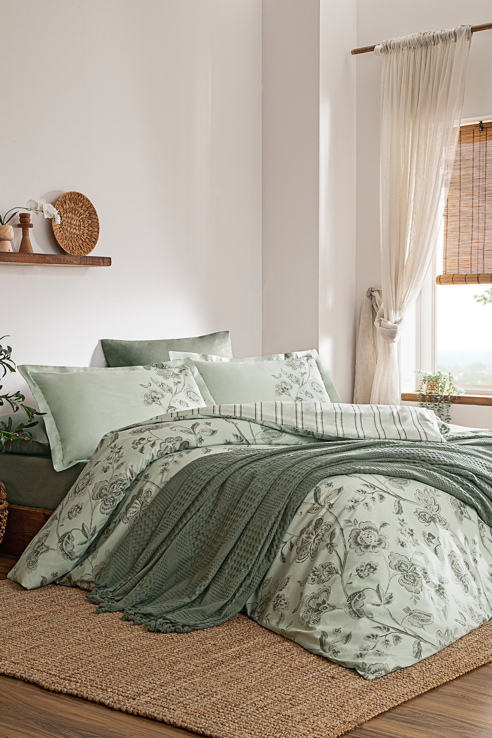 Özdilek Fresque Çift Kişilik Pikeli Nevresim Takımı