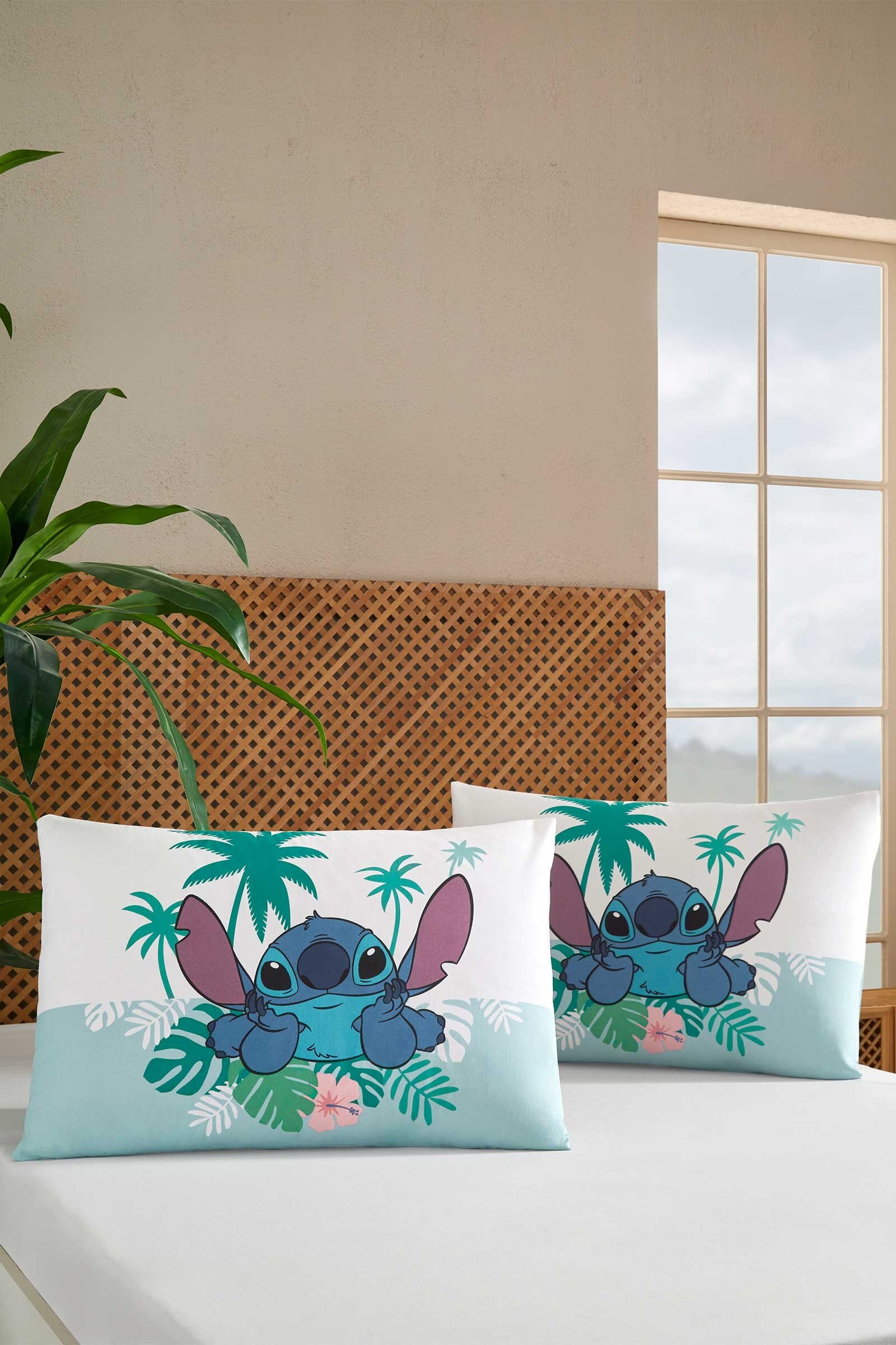 Özdilek Stitch Summer Disney Lisanslı 2'li Yastık Kılıfı
