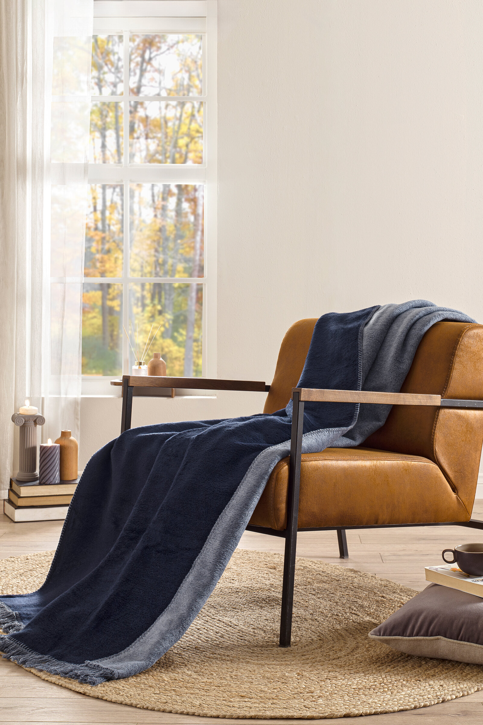 Özdilek Bicolor Tek Kişilik Pamuklu Battaniye 150x200 cm