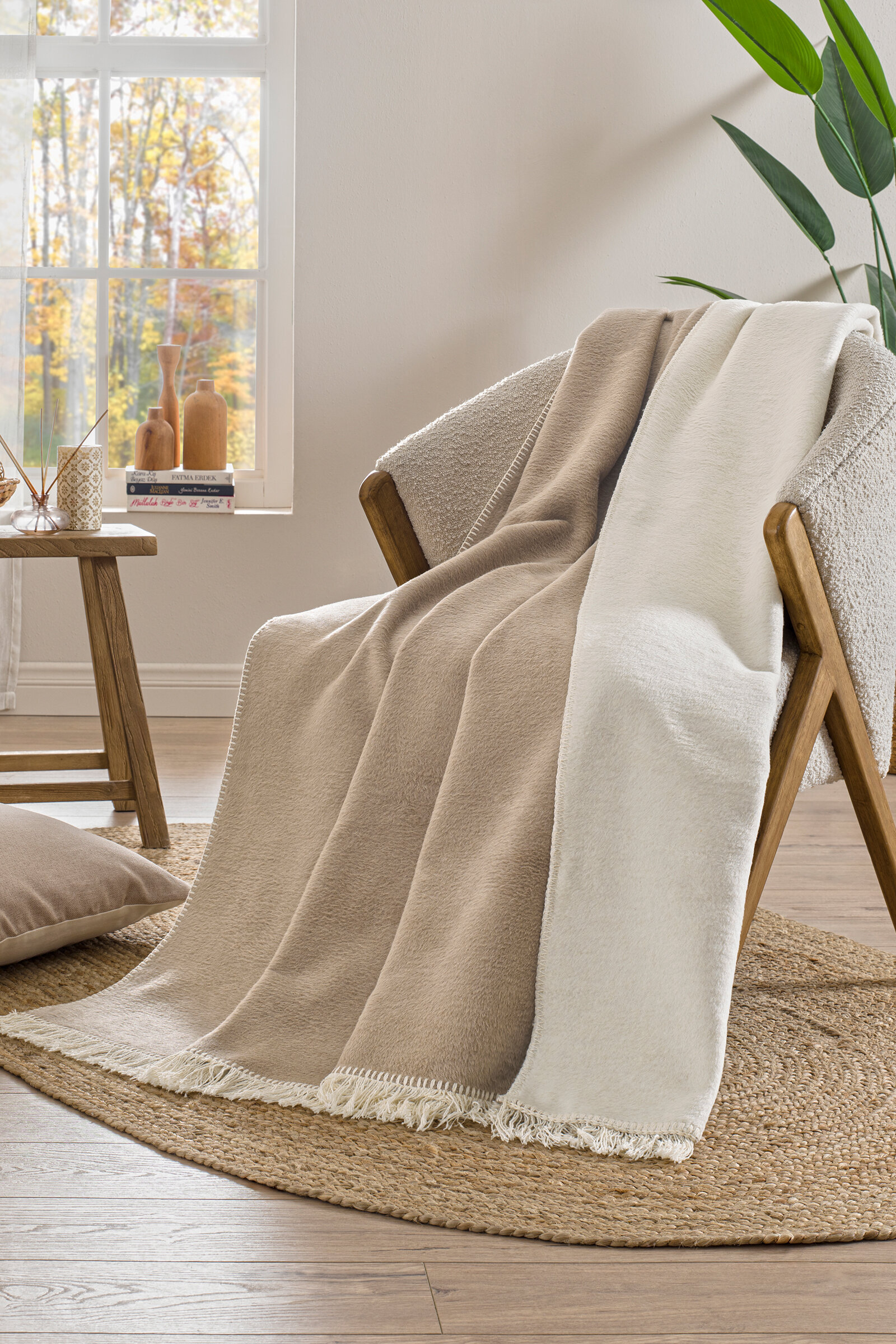 Özdilek Bicolor Tek Kişilik Pamuklu Battaniye 150x200 cm