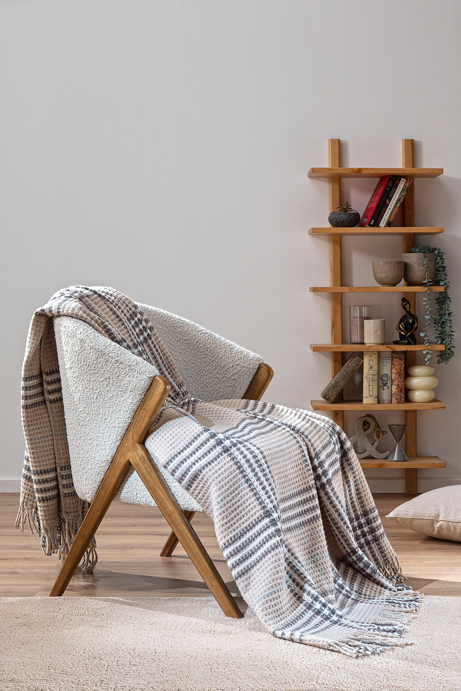 Özdilek Check Tek Kişilik Pamuklu Battaniye 150x220 cm