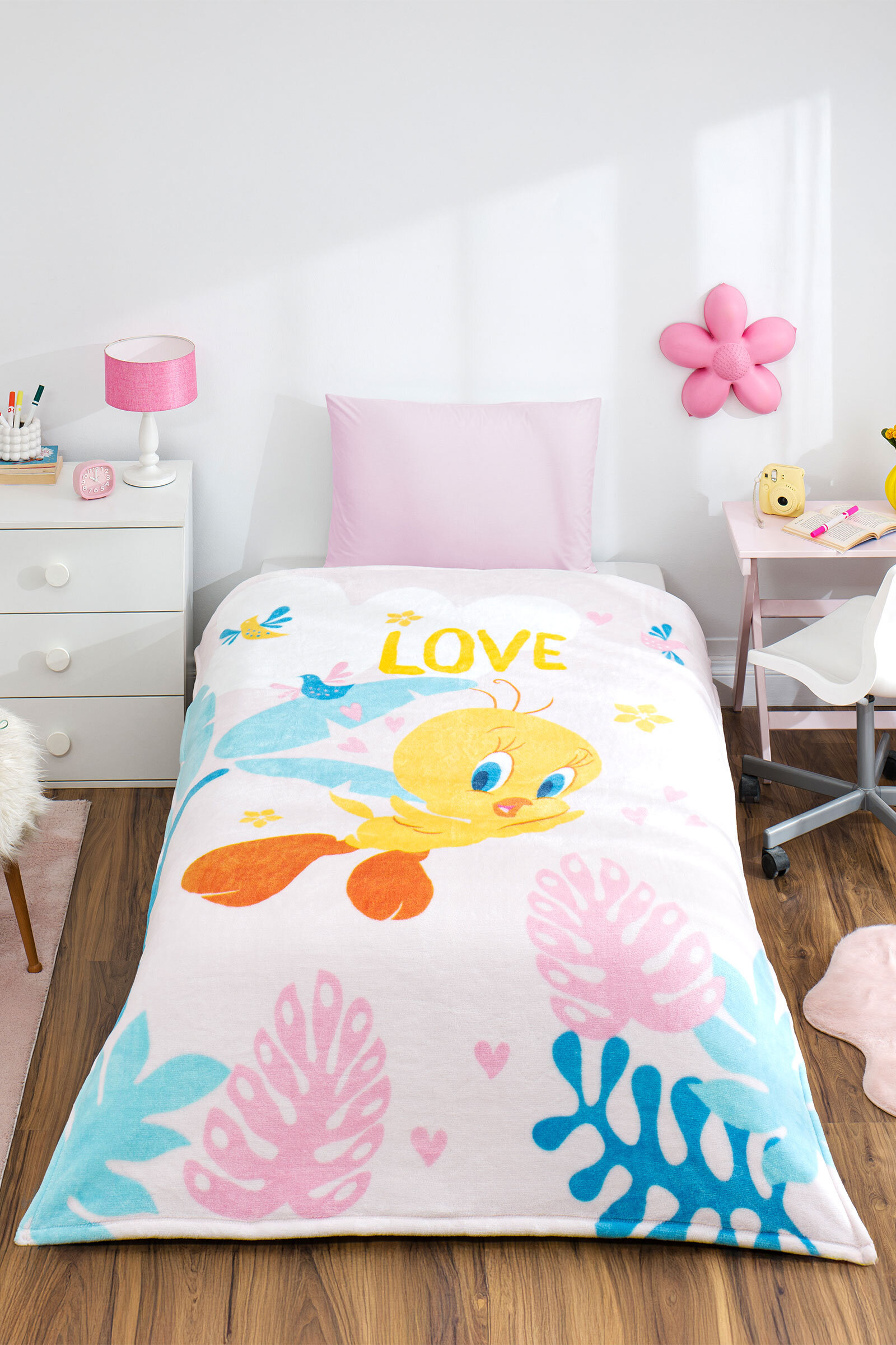 Özdilek Tweety Lisanslı Tek Kişilik Çocuk Battaniyesi 150x200 cm