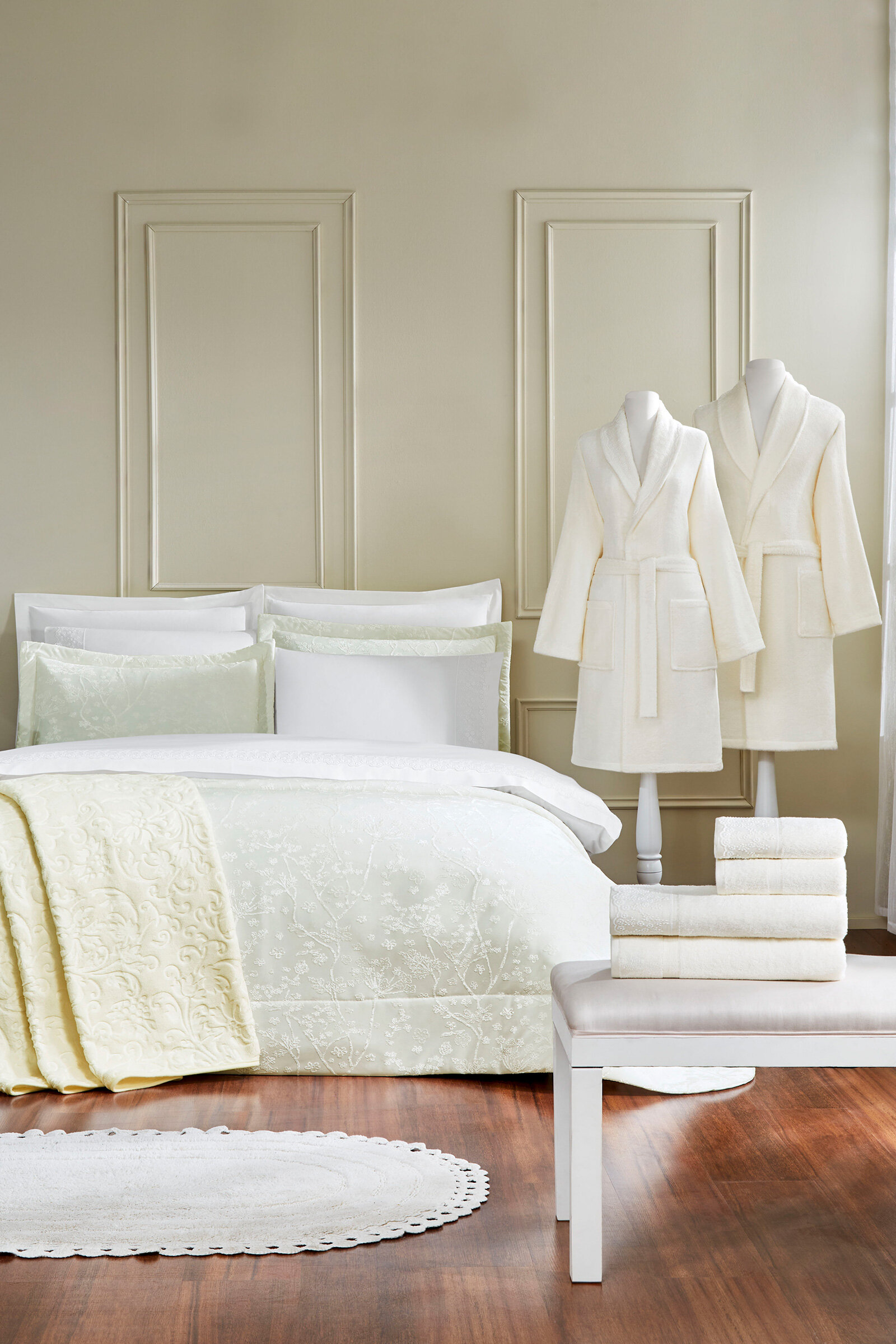 Özdilek Flowerland Çift Kişilik Çeyiz Seti 16 Parça