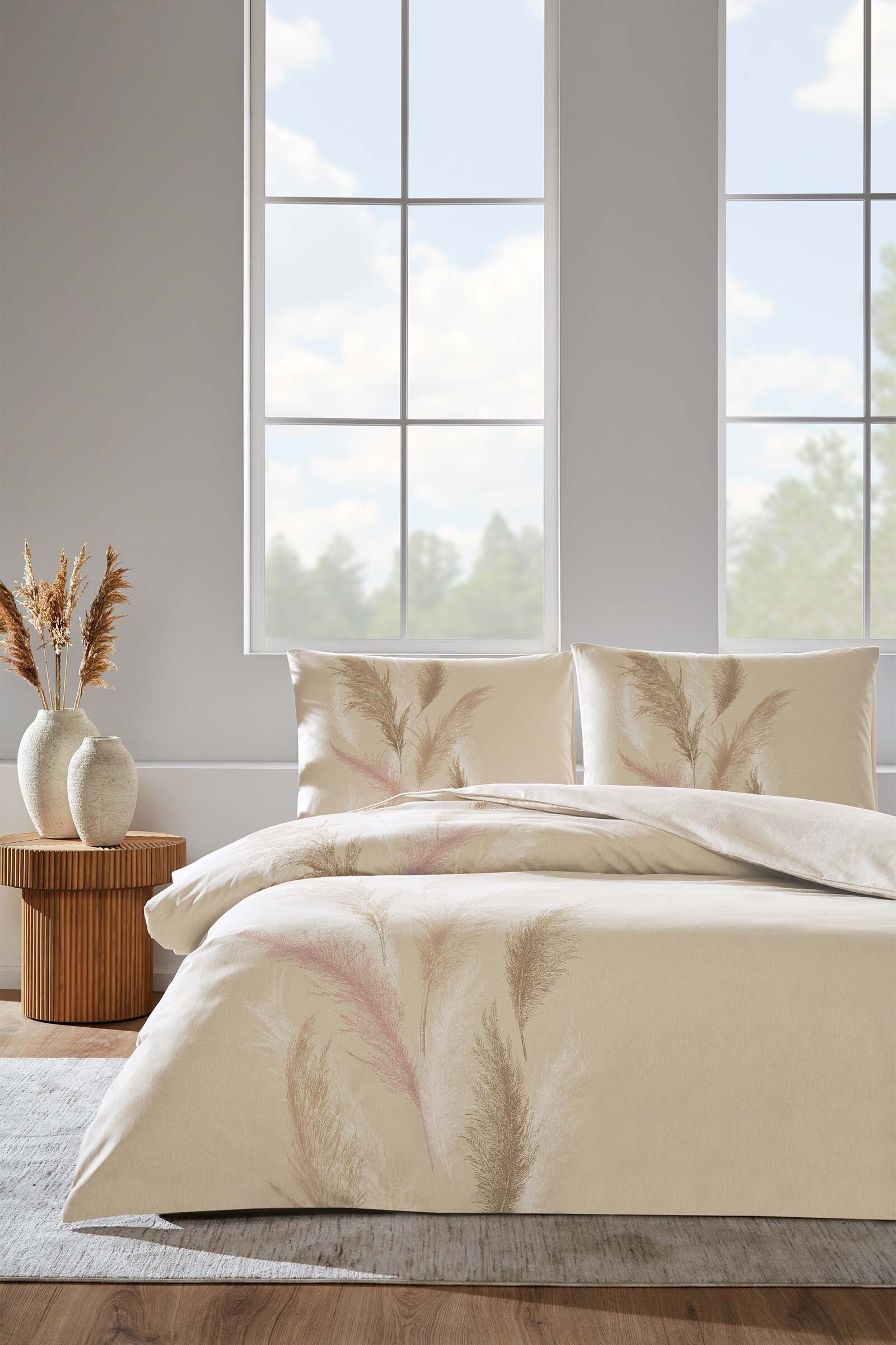 Özdilek Miscanthus Kışlık Flanel Çift Kişilik Nevresim Takımı