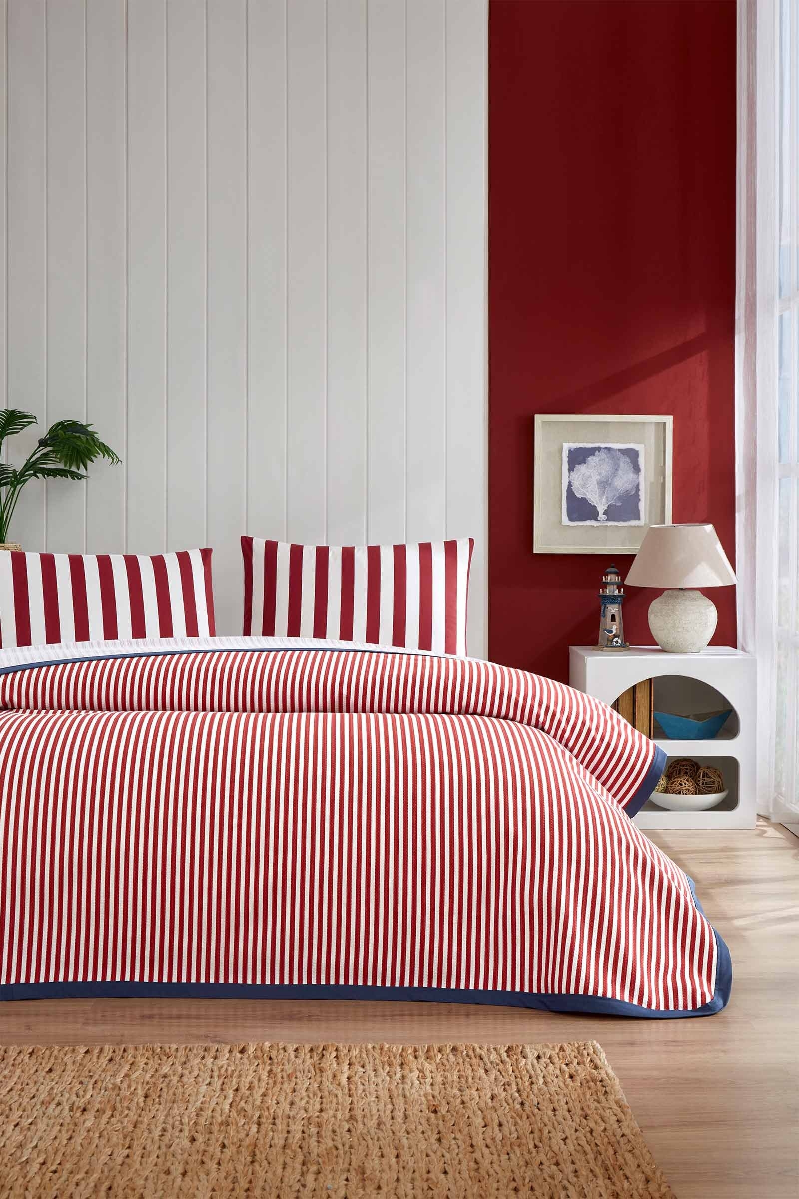 Özdilek Cabana Line Tek Kişilik Lastikli Çarşaf Pike Takımı