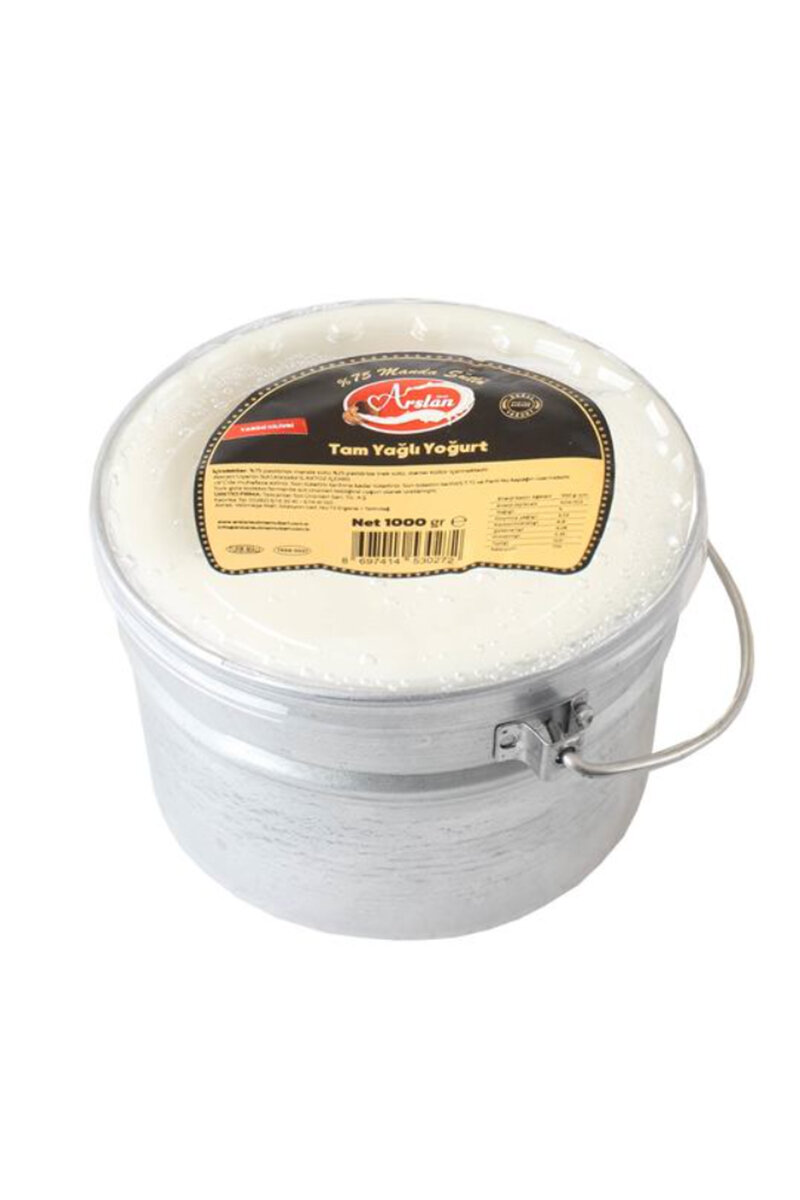 Silivri Arslan Kaymaklı Manda Sütlü Bakraç Yoğurt 1000 G(%75 Manda Sütü , %25 İnek Sütü)
