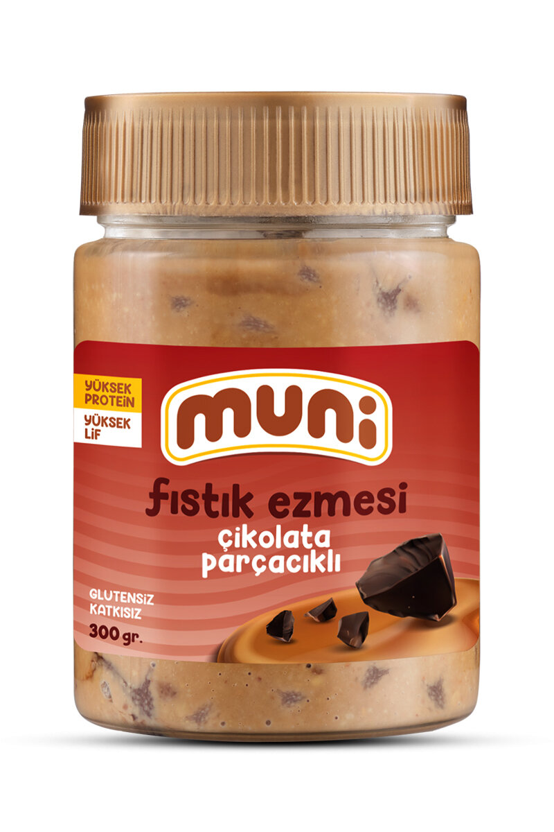 Muni Çikolata Parçacıklı Fıstık Ezmesi 300 g
