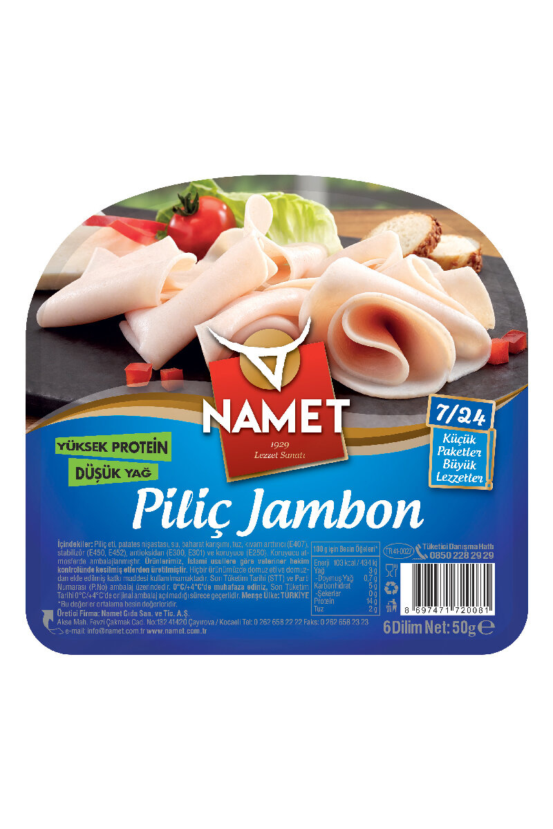 Namet 7/24 Piliç Jambon 50 G
